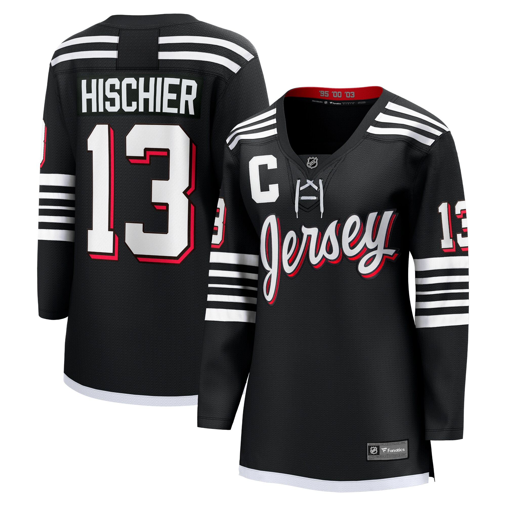 Women's New Jersey Devils Nico Hischier Black Alternate Premier Breakaway Player Jersey - JS648 