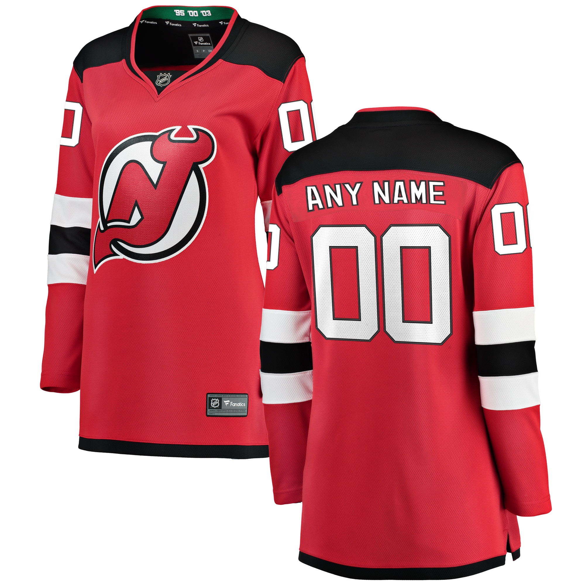 Women's New Jersey Devils Red Home Breakaway Custom Jersey - JS280 