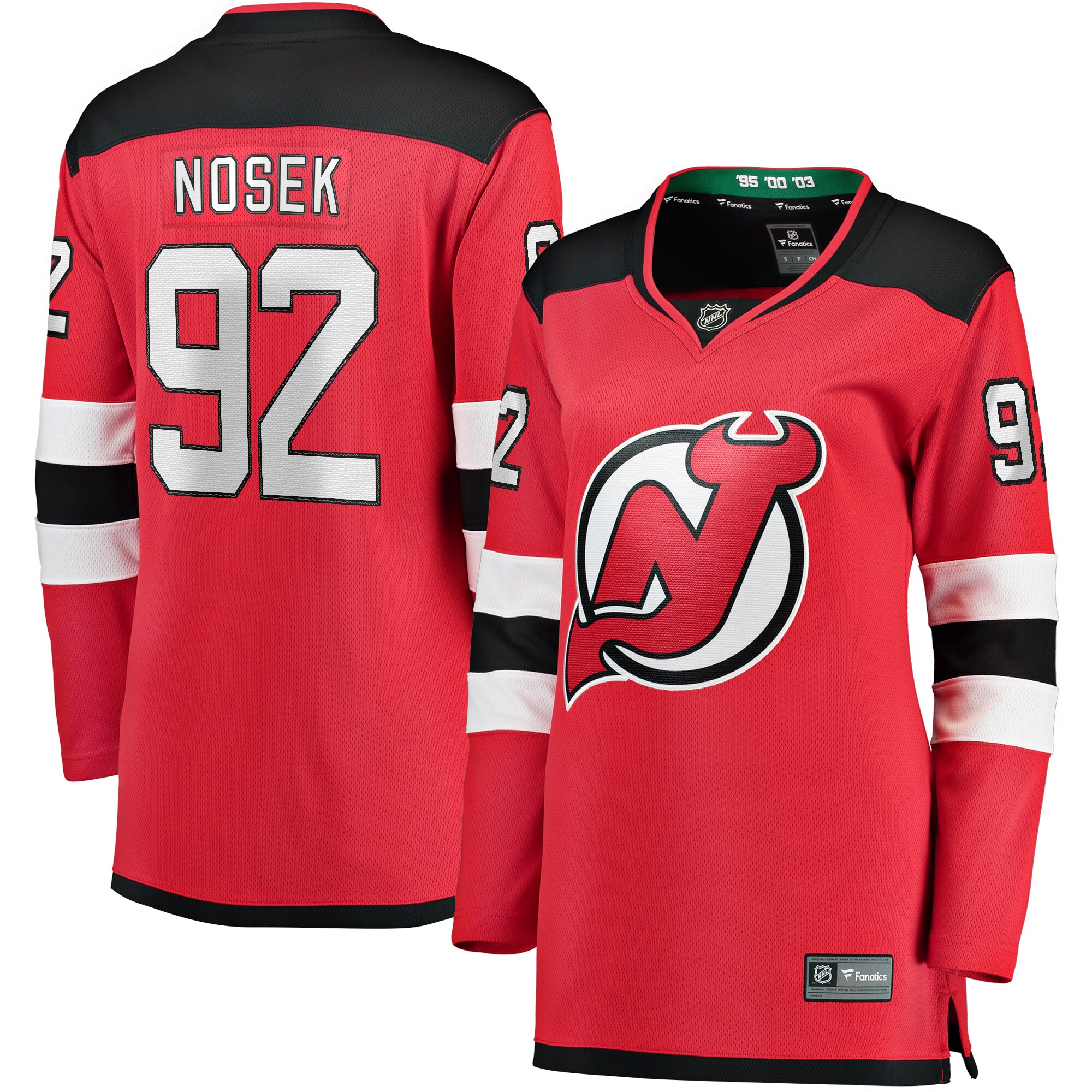 Women's New Jersey Devils Tomas Nosek Red Home Breakaway Player Jersey - JS357 