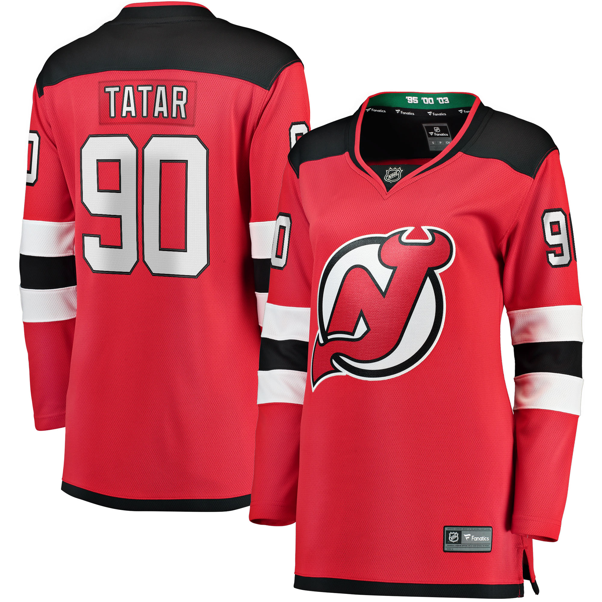 Women's New Jersey Devils Tomas Tatar Red Home Breakaway Player Jersey - JS787 