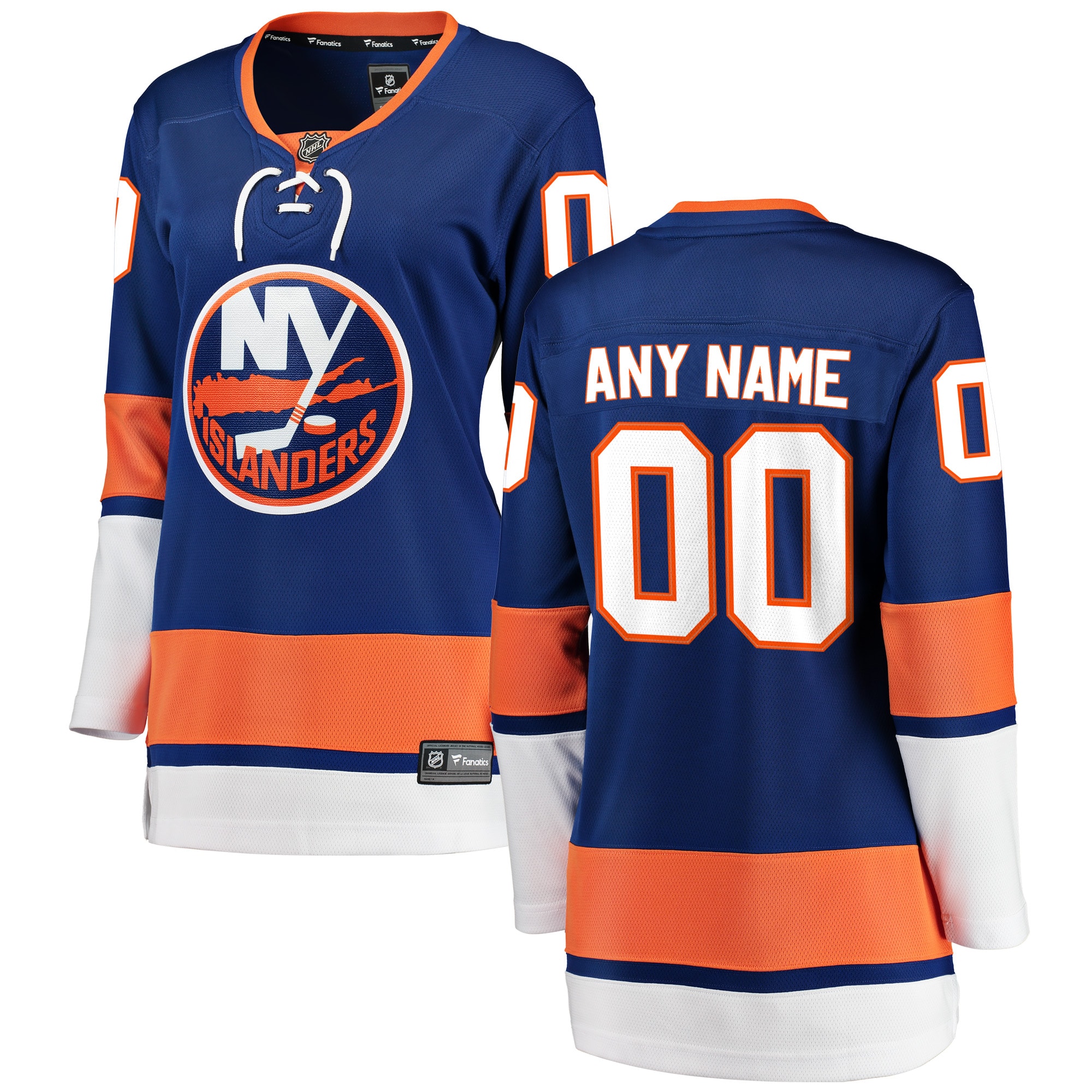 Women's New York Islanders Blue Home Breakaway Custom Hockey Jersey - JS954 