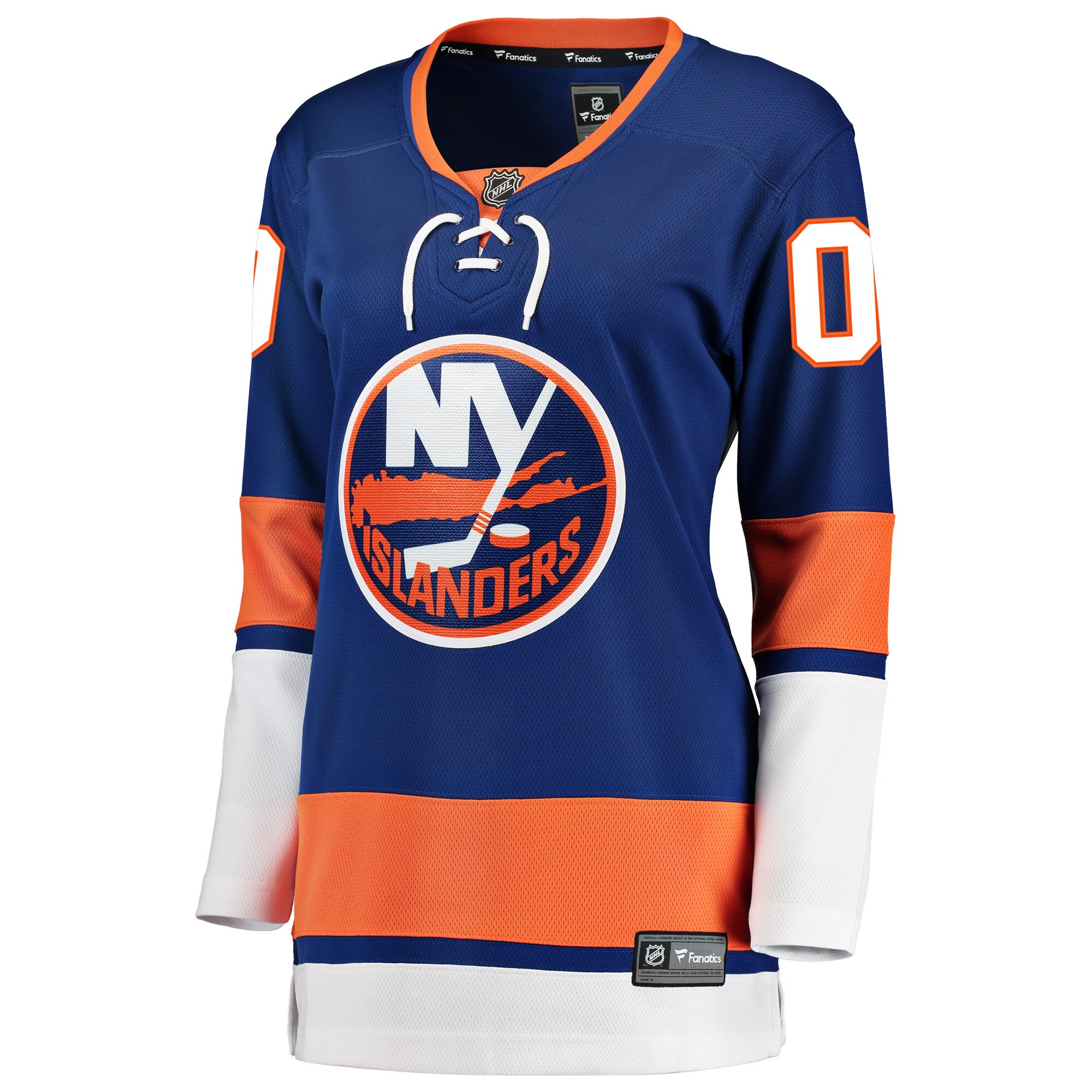 Alternative view of Women's New York Islanders Blue Home Breakaway Custom Hockey Jersey - JS954 