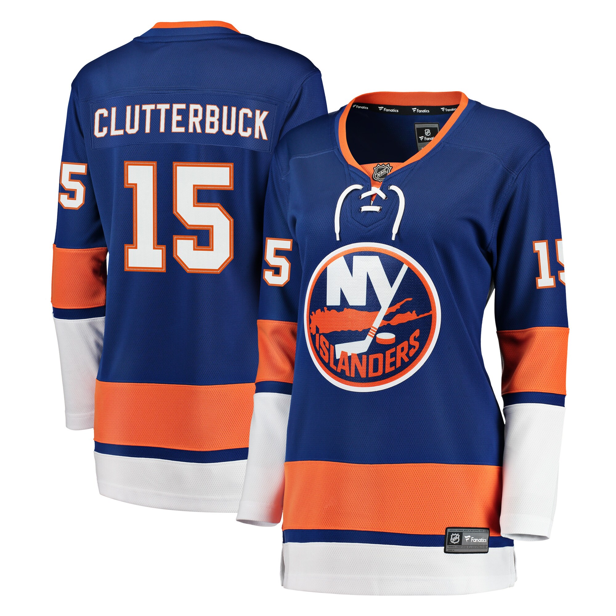 Women's New York Islanders Cal Clutterbuck Royal Breakaway Player Hockey Jersey - JS743 