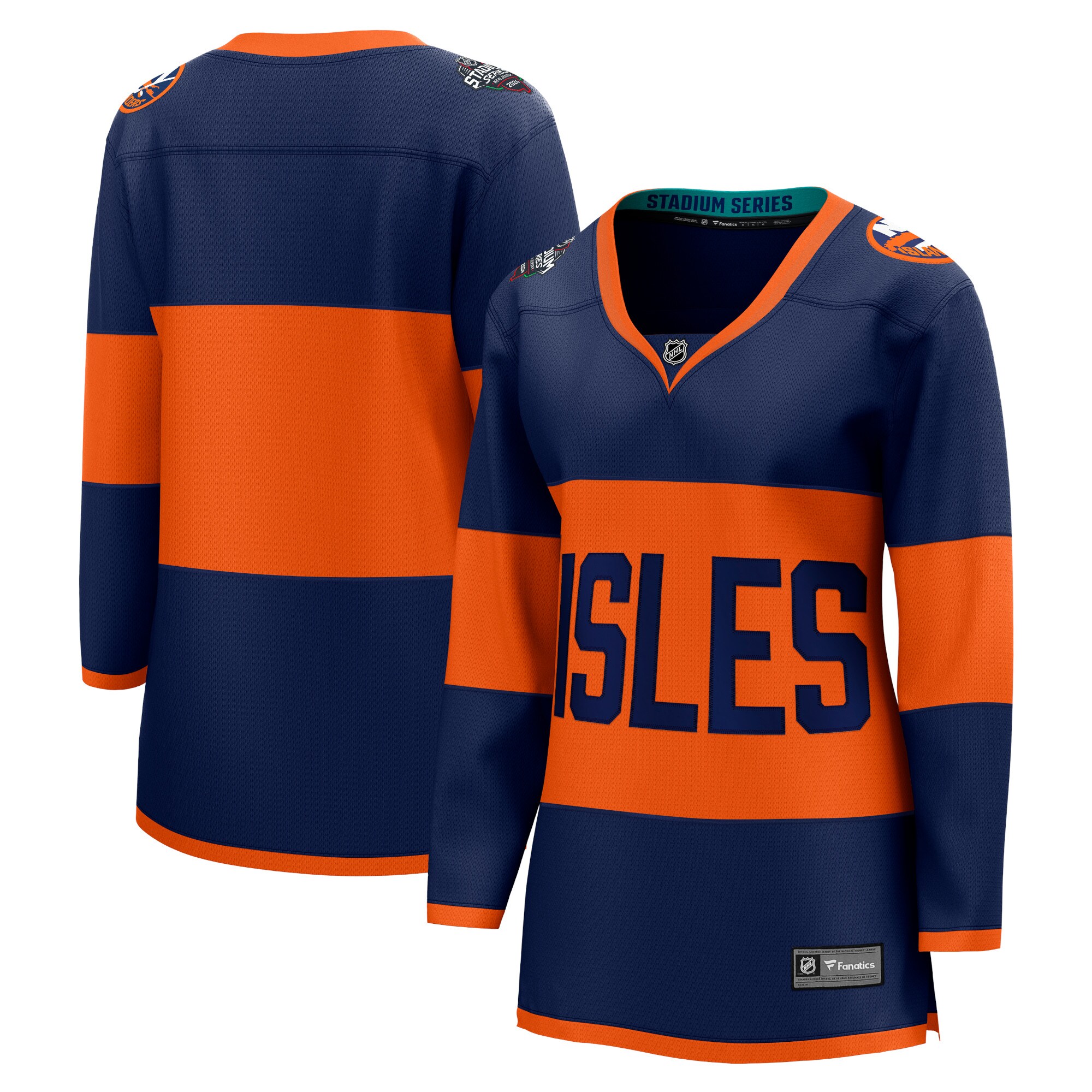 Women's New York Islanders Navy 2024 NHL Stadium Series Breakaway Hockey Jersey - JS361 