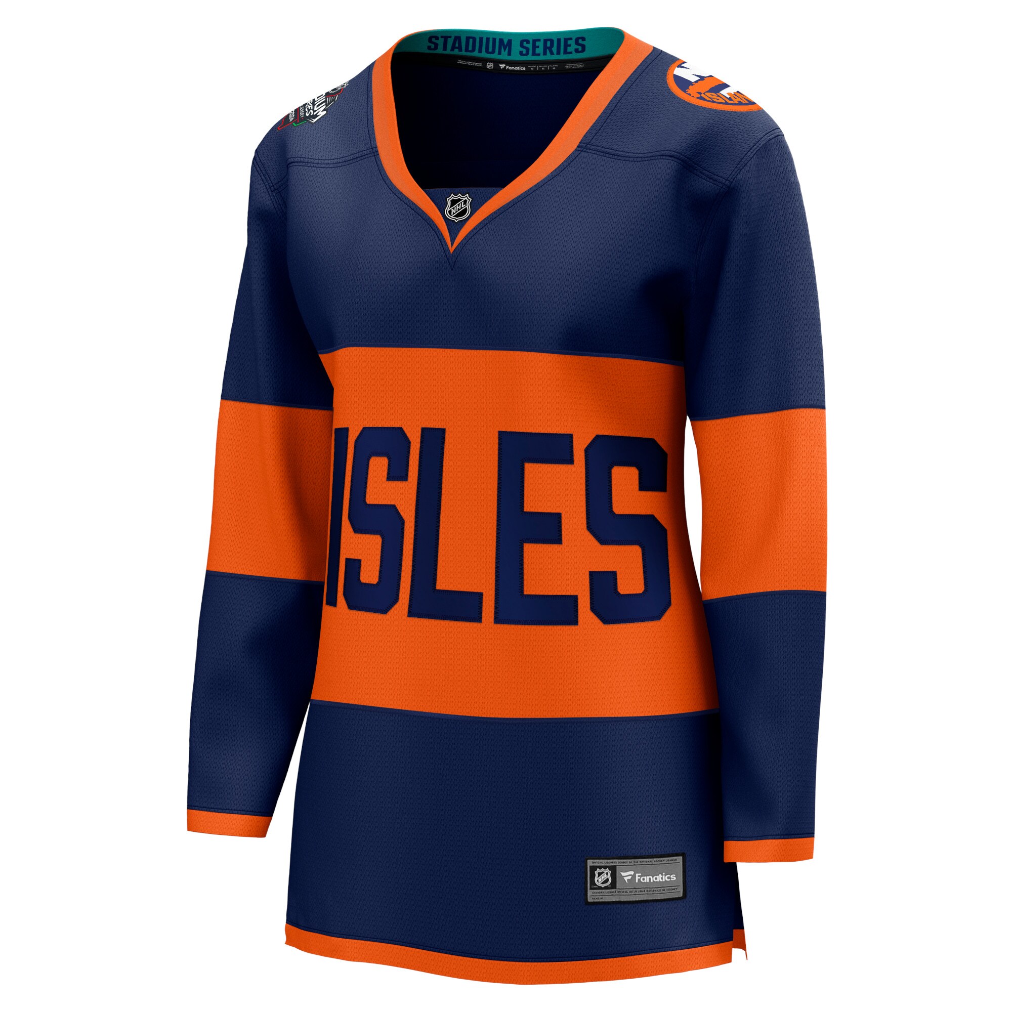 Alternative view of Women's New York Islanders Navy 2024 NHL Stadium Series Breakaway Hockey Jersey - JS361 