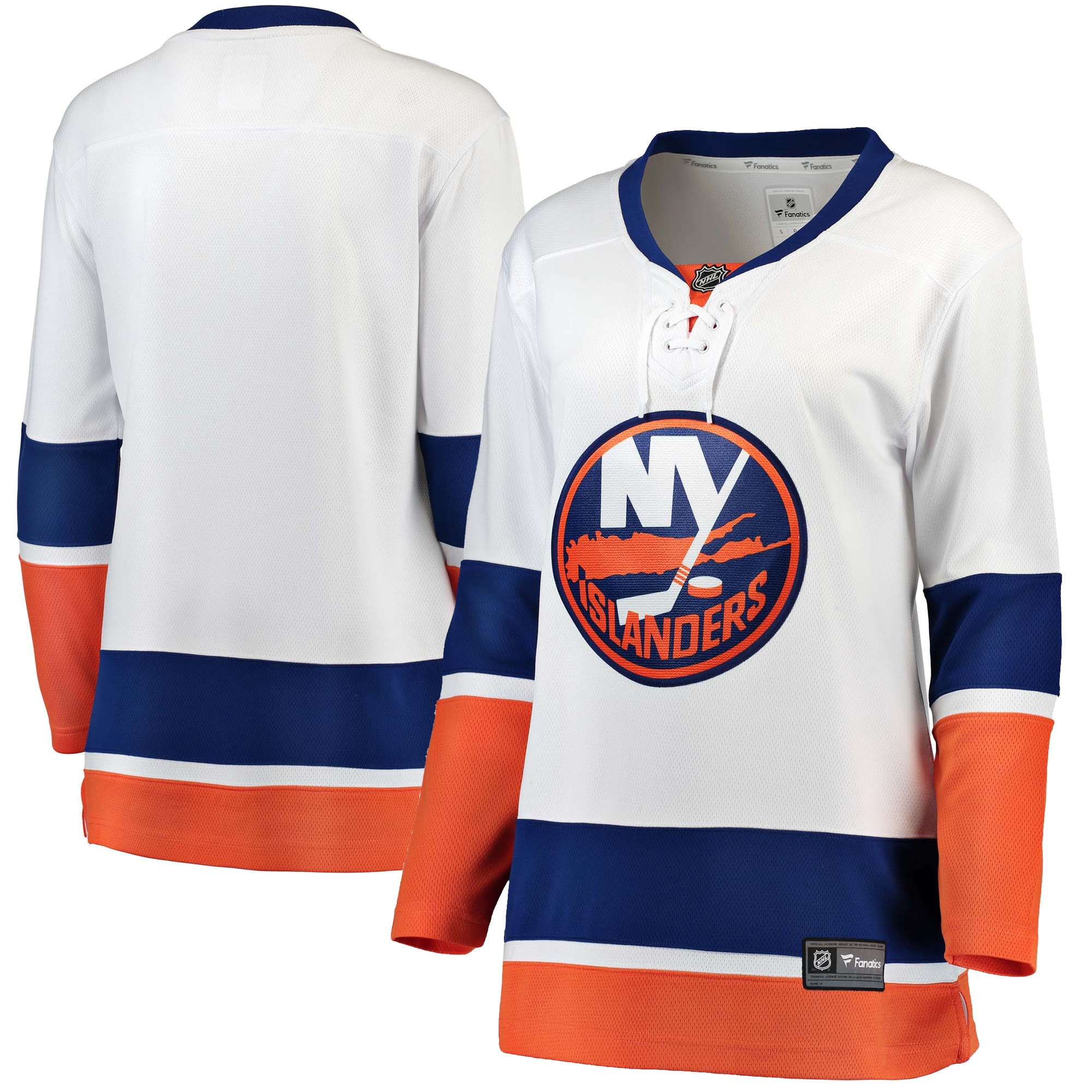 Women's New York Islanders White Away Breakaway Hockey Jersey - JS521 