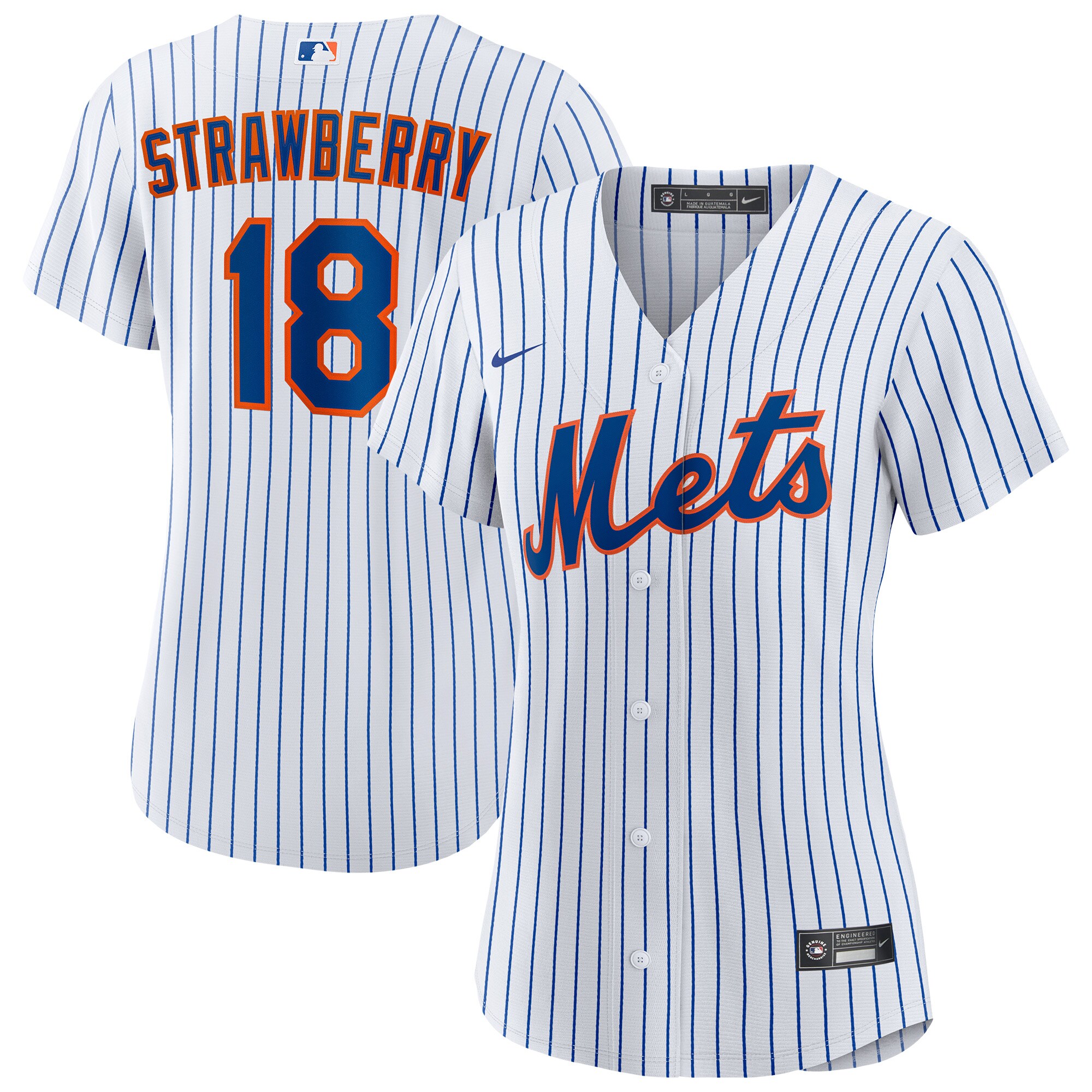 Women's New York Mets Darryl Strawberry White Home Player Baseball Jersey 