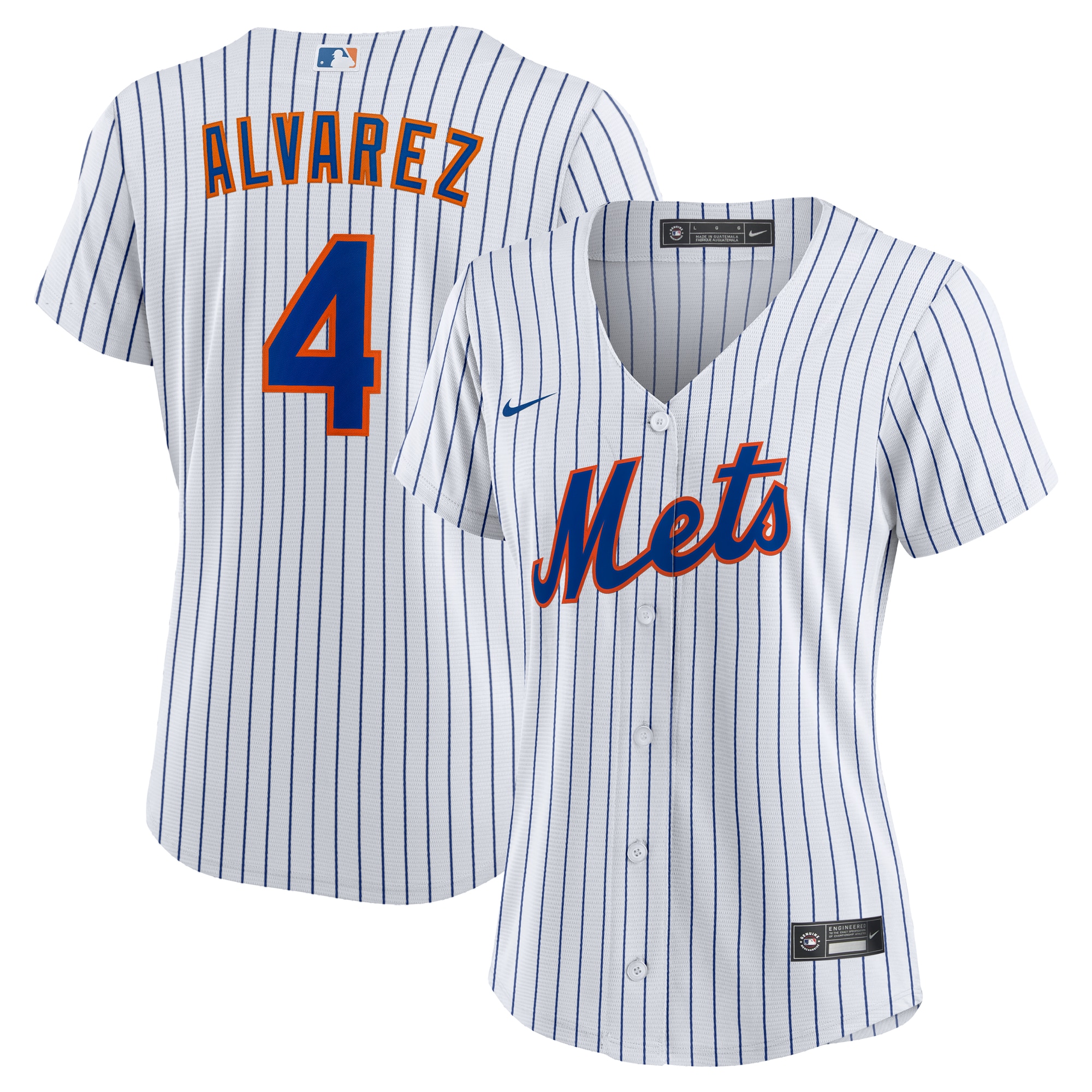 Women's New York Mets Francisco Alvarez White Home Baseball Jersey 