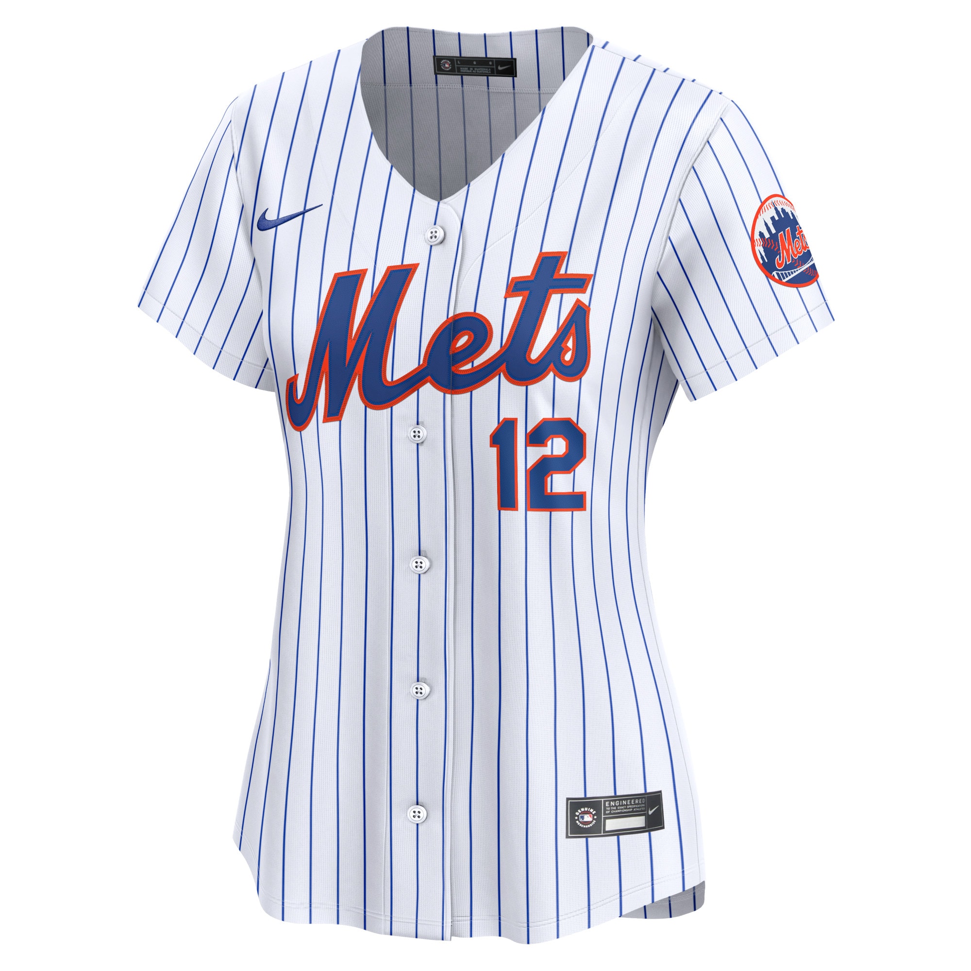 Alternative view of Women's New York Mets Francisco Lindor White Home Limited Player Baseball Jersey 