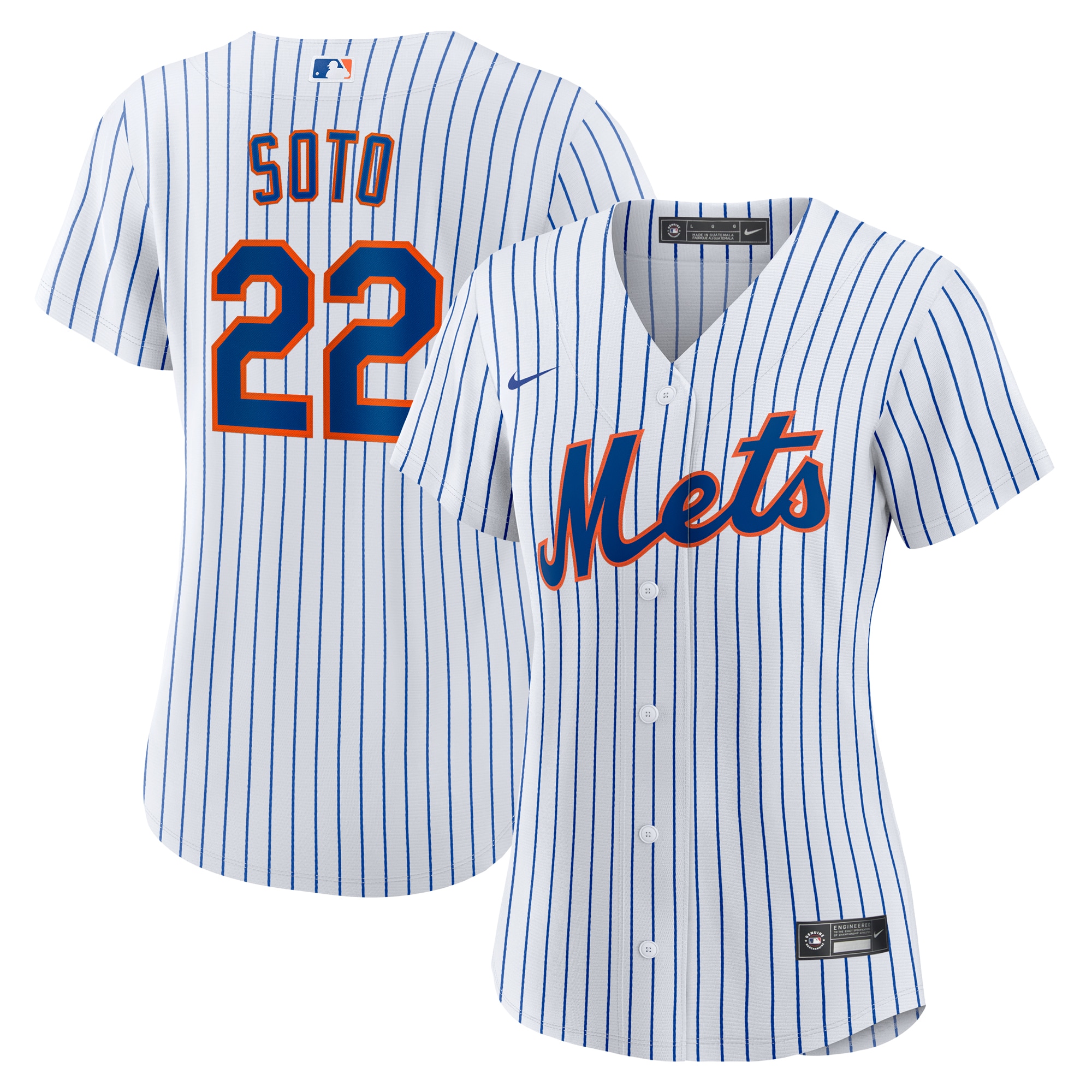 Women's New York Mets Juan Soto White Home Player Baseball Jersey 