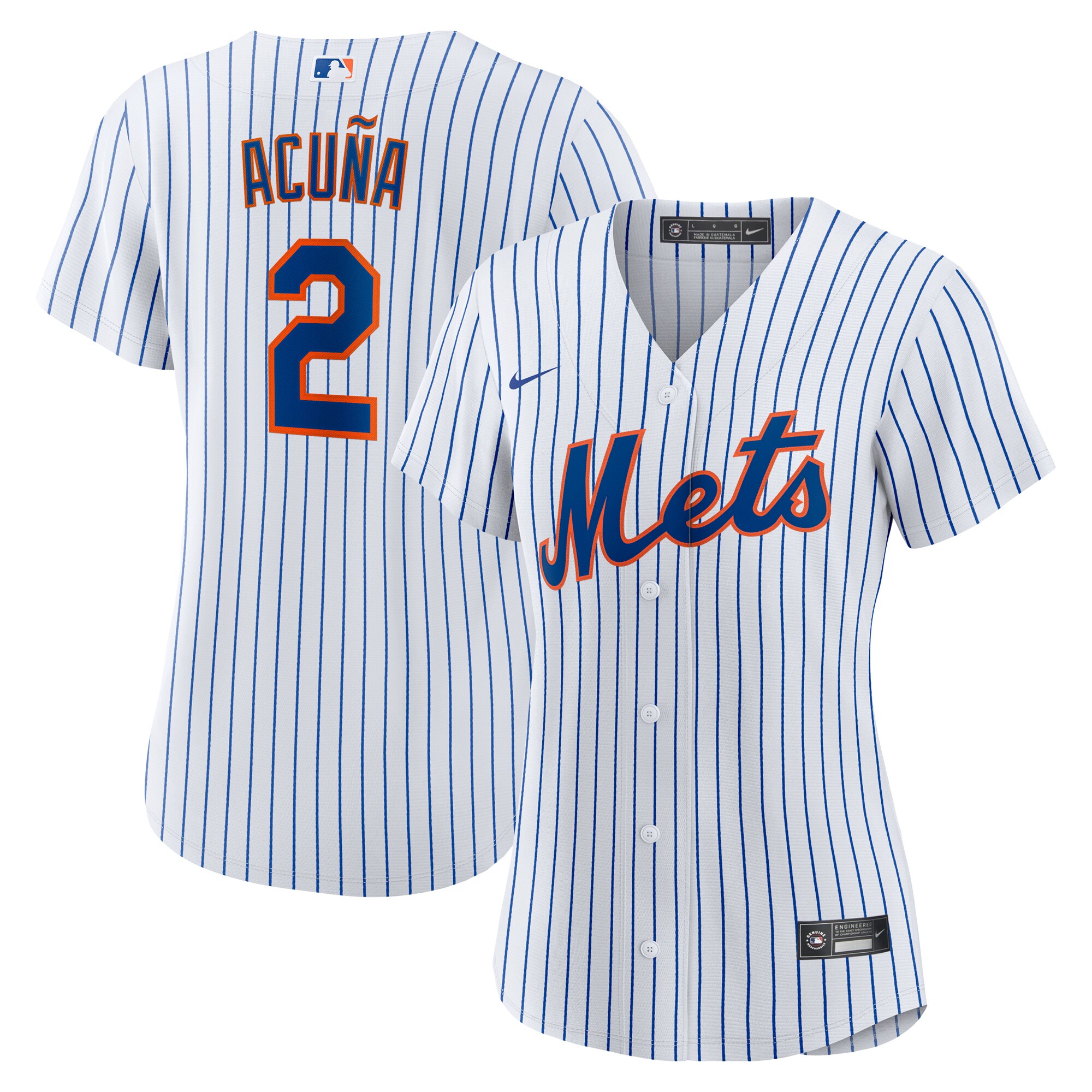 Women's New York Mets Luisangel Acuña White Home Player Baseball Jersey 
