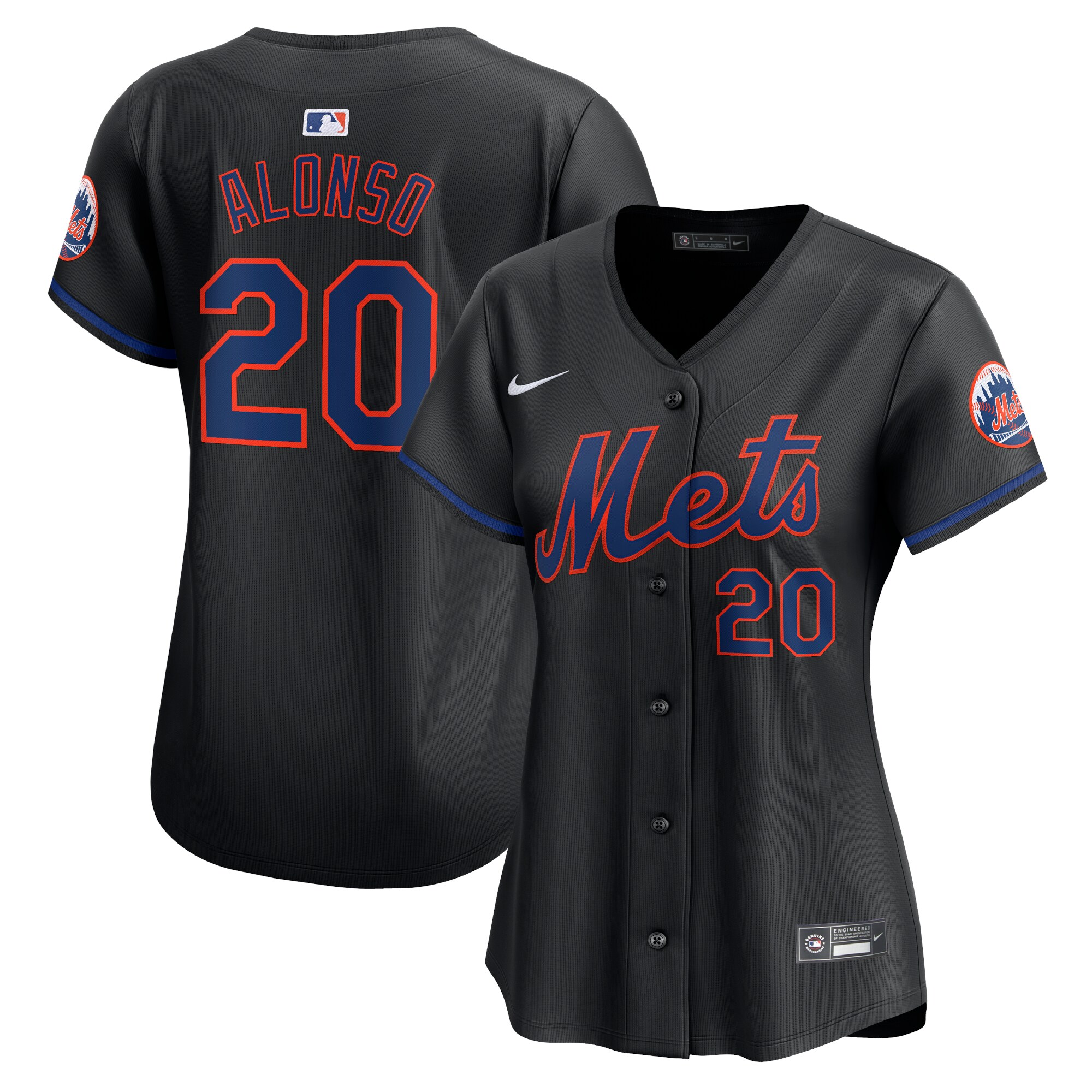 Women's New York Mets Pete Alonso Black Alternate Limited Player Baseball Jersey 