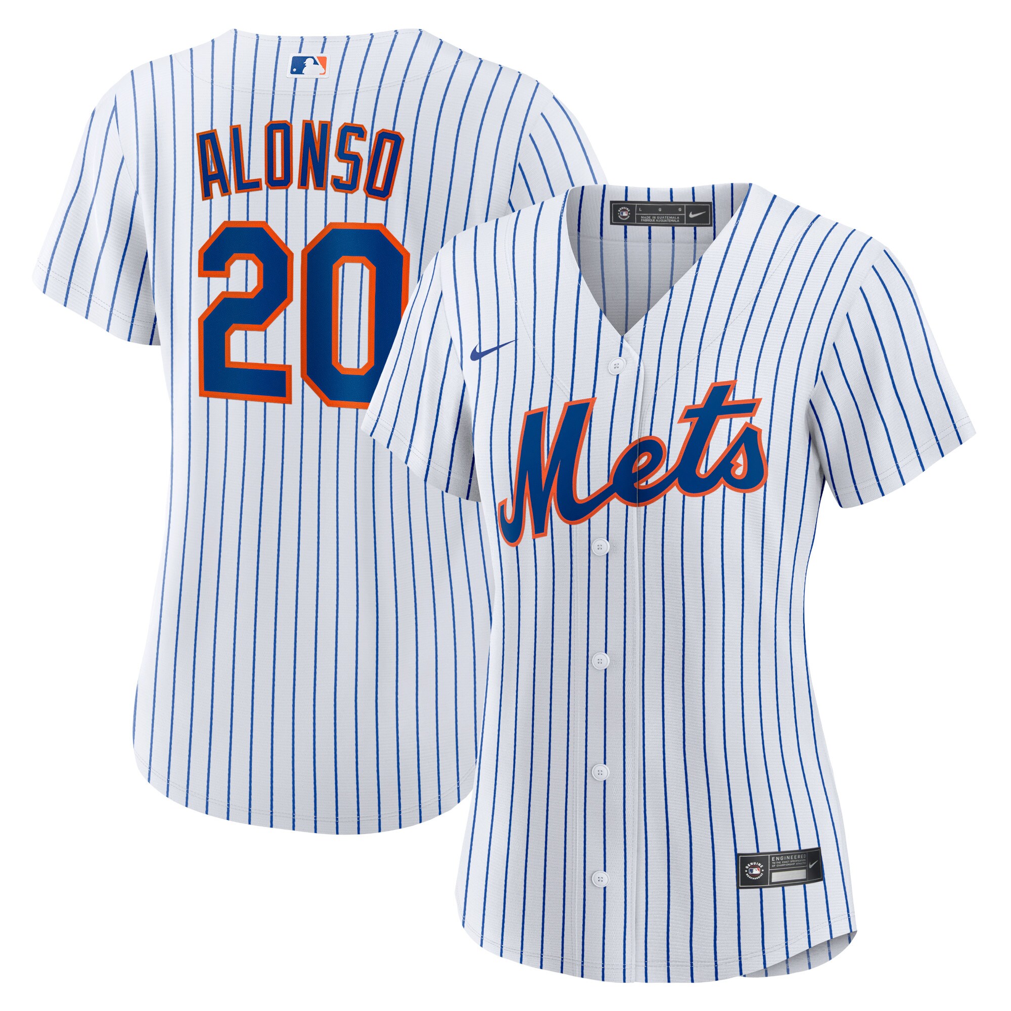 Women's New York Mets Pete Alonso White Home Player Baseball Jersey 