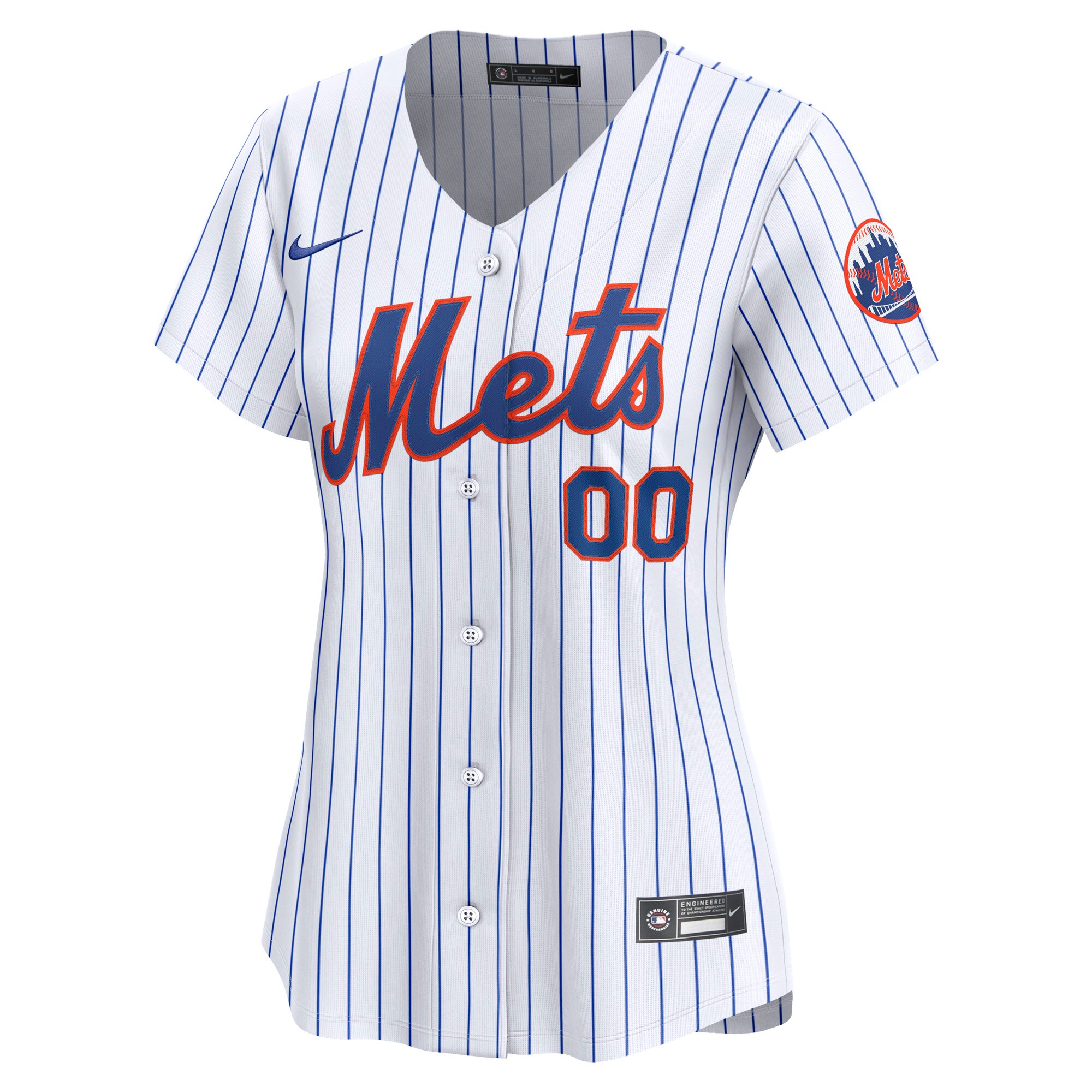 Alternative view of Women's New York Mets White Home Limited Custom Baseball Jersey 