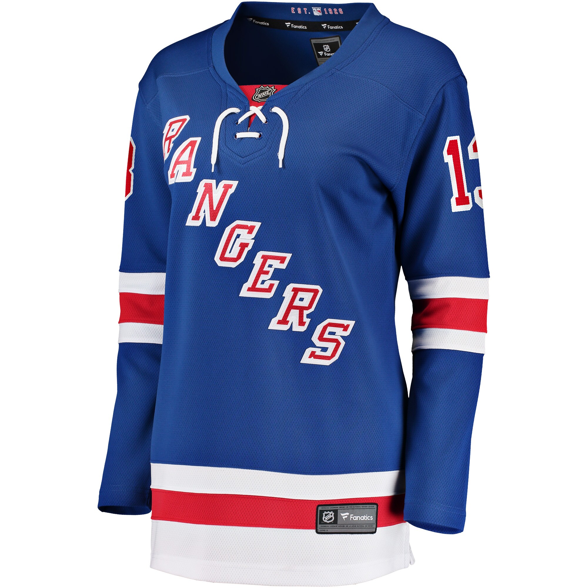 Alternative view of Women's New York Rangers Alexis Lafrenière Blue Breakaway Player Hockey Jersey - JS561 