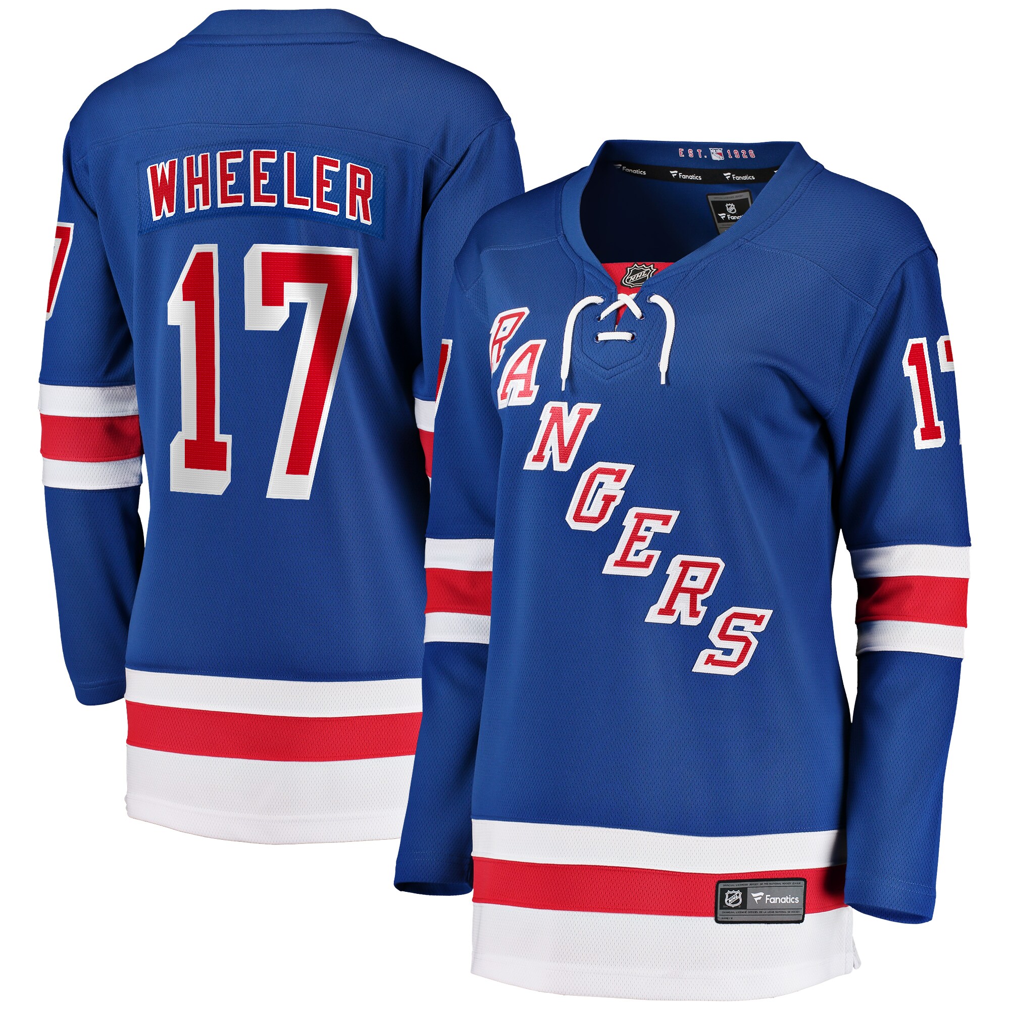 Women's New York Rangers Blake Wheeler Blue Home Breakaway Player Hockey Jersey - JS218 