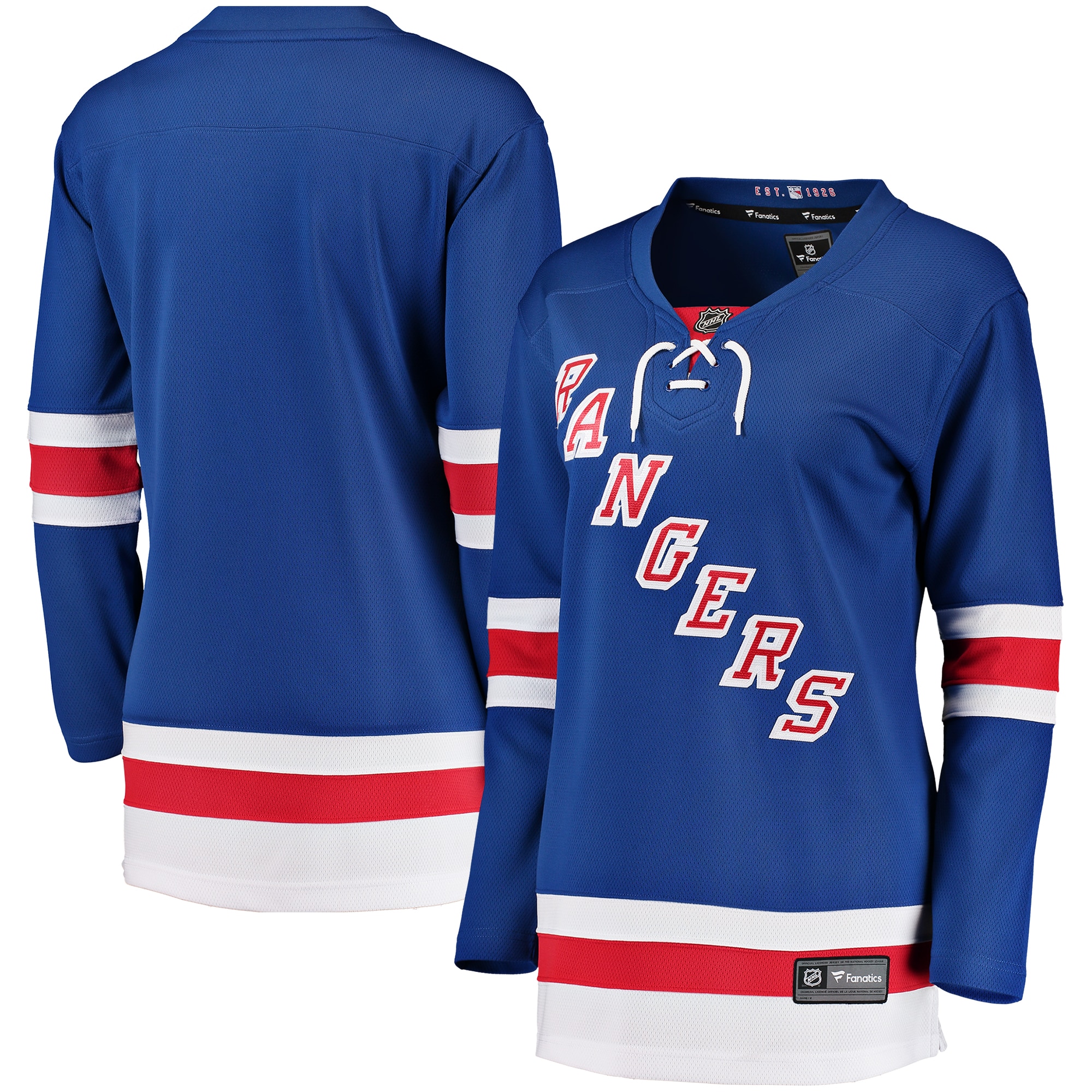 Women's New York Rangers Blue Breakaway Home Hockey Jersey - JS199 