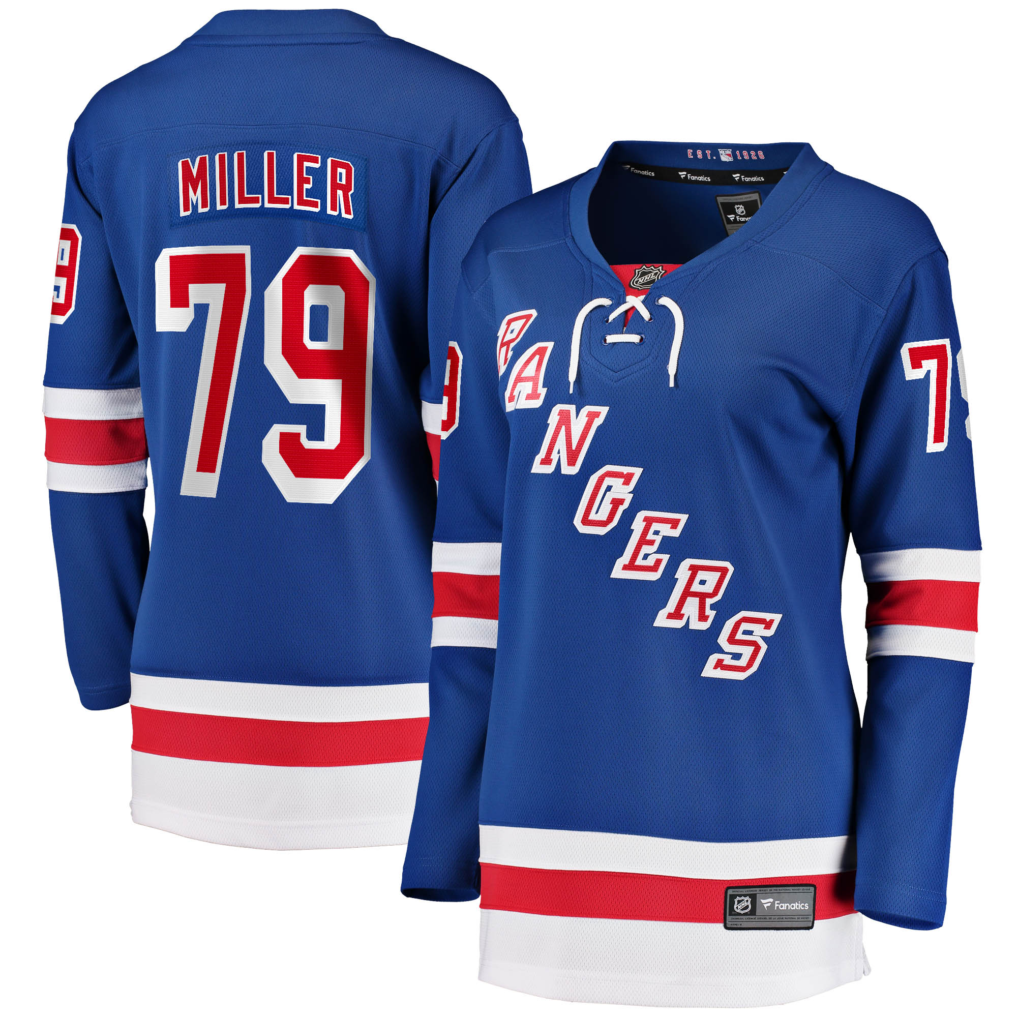 Women's New York Rangers K'Andre Miller Blue Home Breakaway Hockey Jersey - JS461 