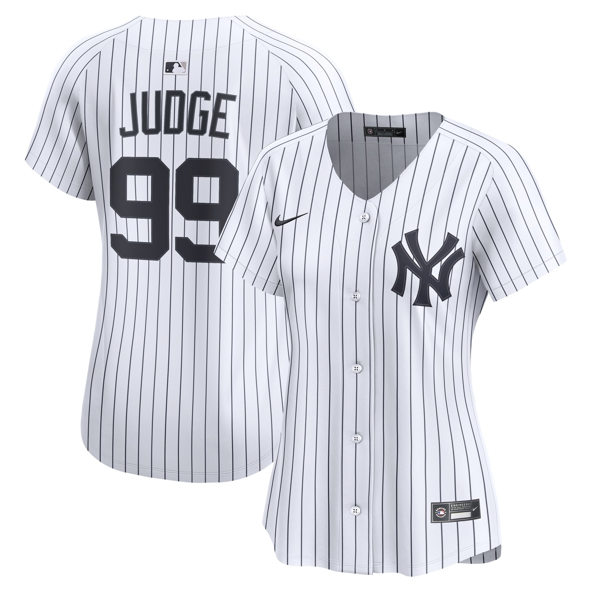 Women's New York Yankees Aaron Judge White Home Limited Player Baseball Jersey 