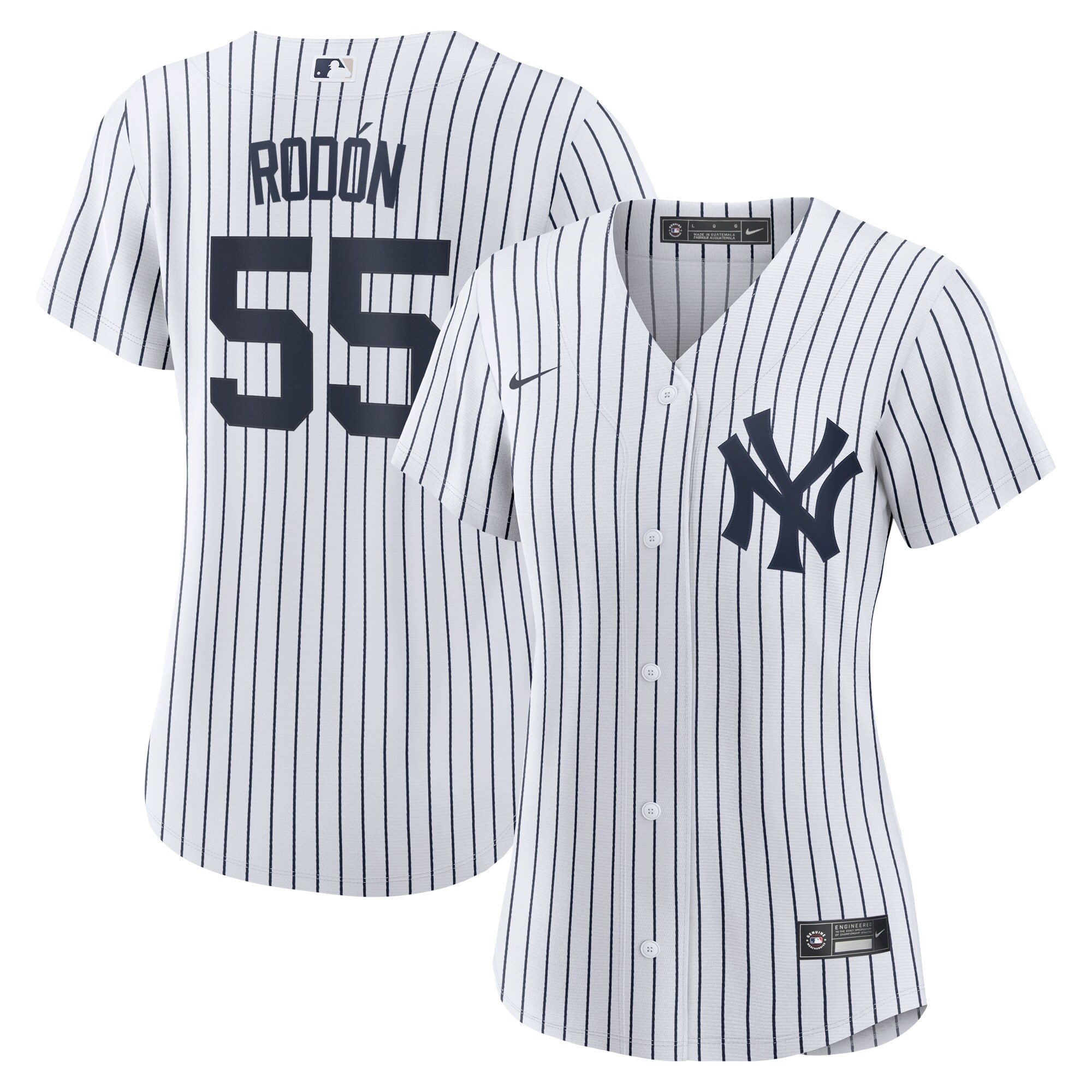Women's New York Yankees Carlos Rodon White/Navy Home Official Player Baseball Jersey 