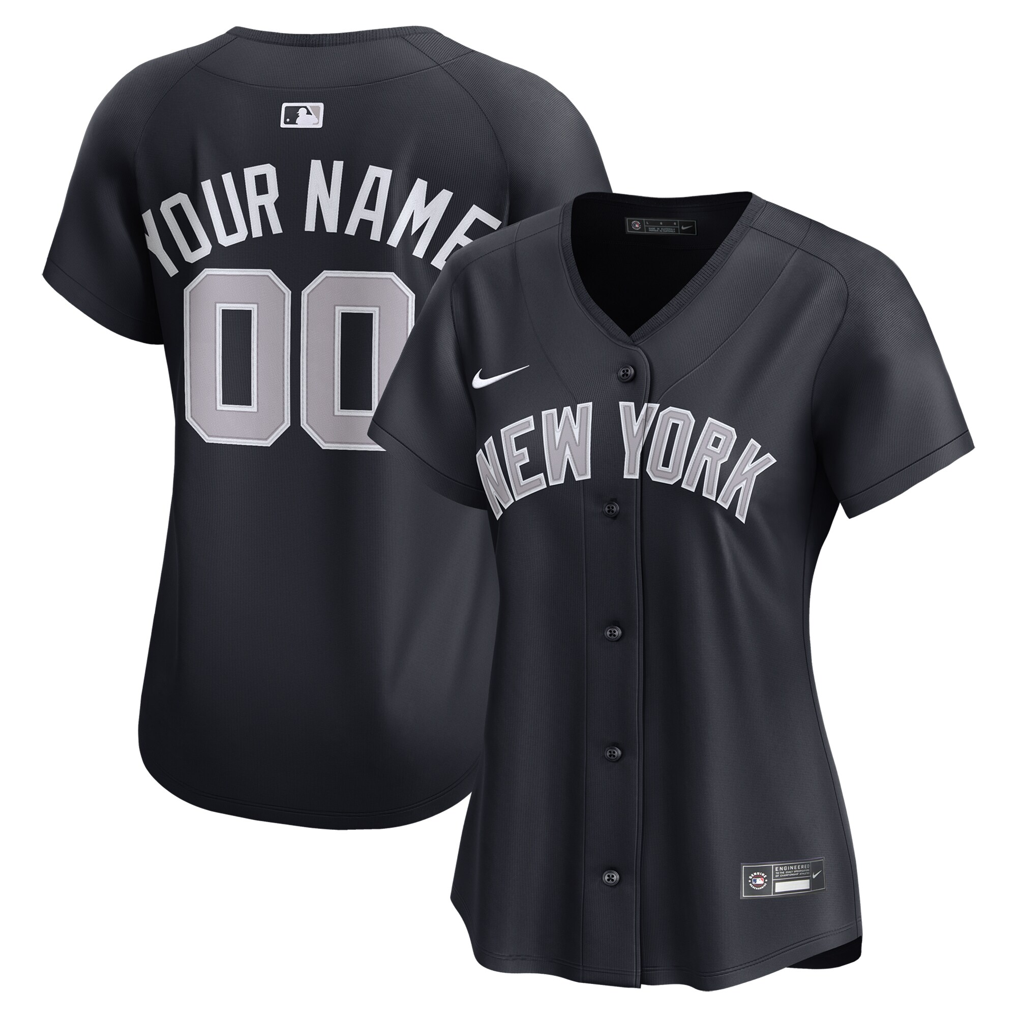 Women's New York Yankees Navy Alternate Limited Custom Baseball Jersey 
