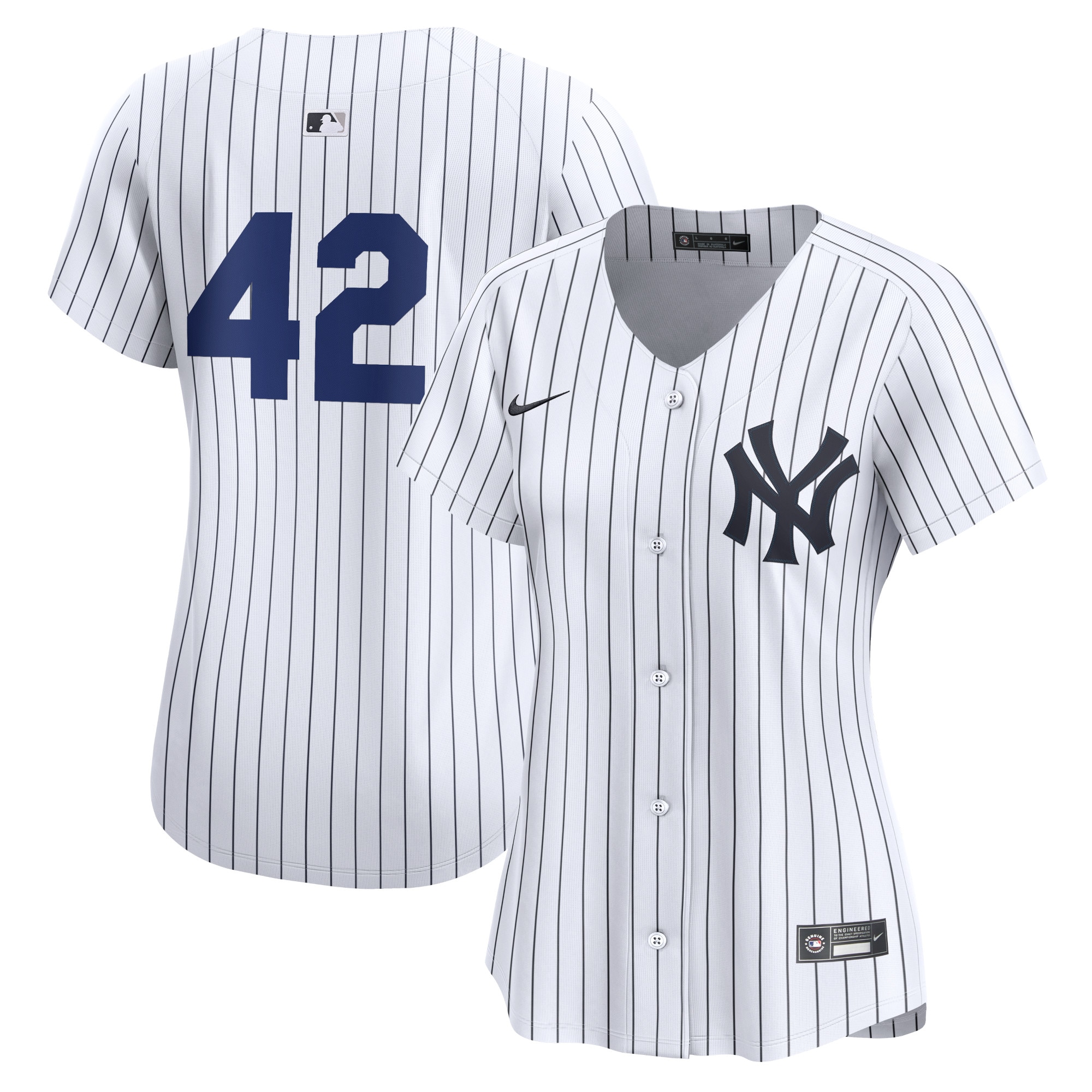 Women's New York Yankees White 2024 Jackie Robinson Day Home Limited Baseball Jersey 