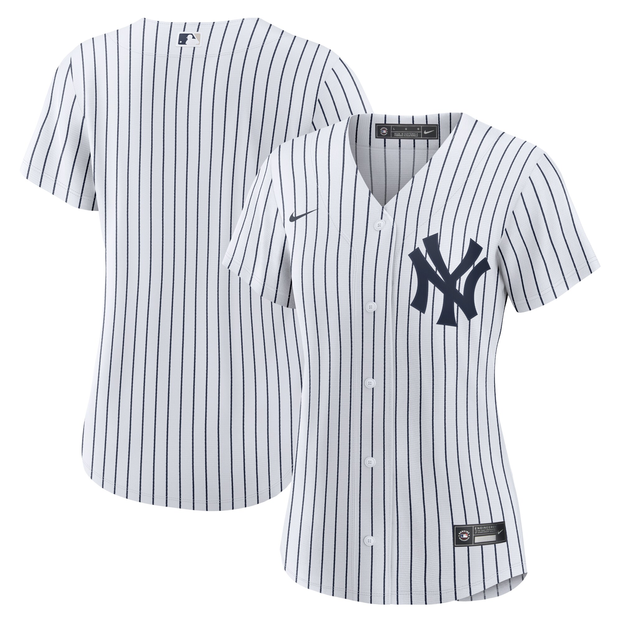 Women's New York Yankees White Home Team Baseball Jersey 