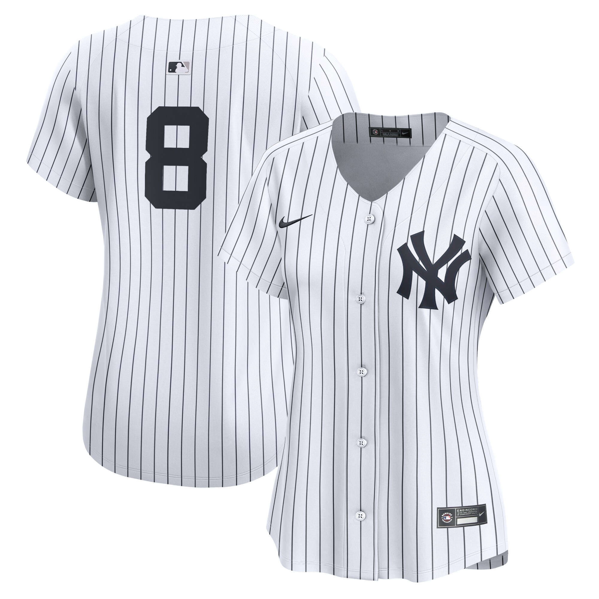 Women's New York Yankees Yogi Berra White Home Limited Player Baseball Jersey 