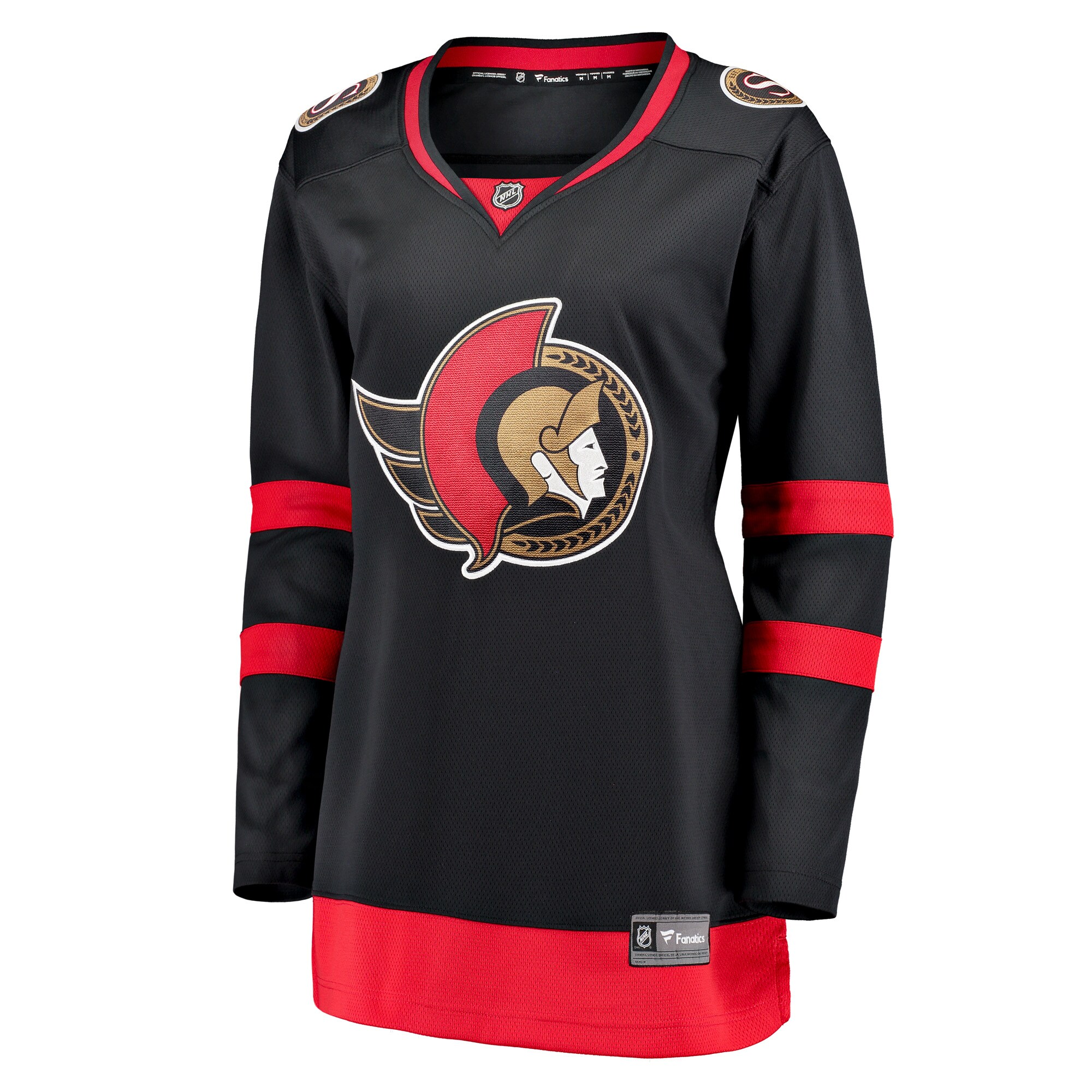 Alternative view of Women's Ottawa Senators Black Home Breakaway Hockey Jersey - JS319 