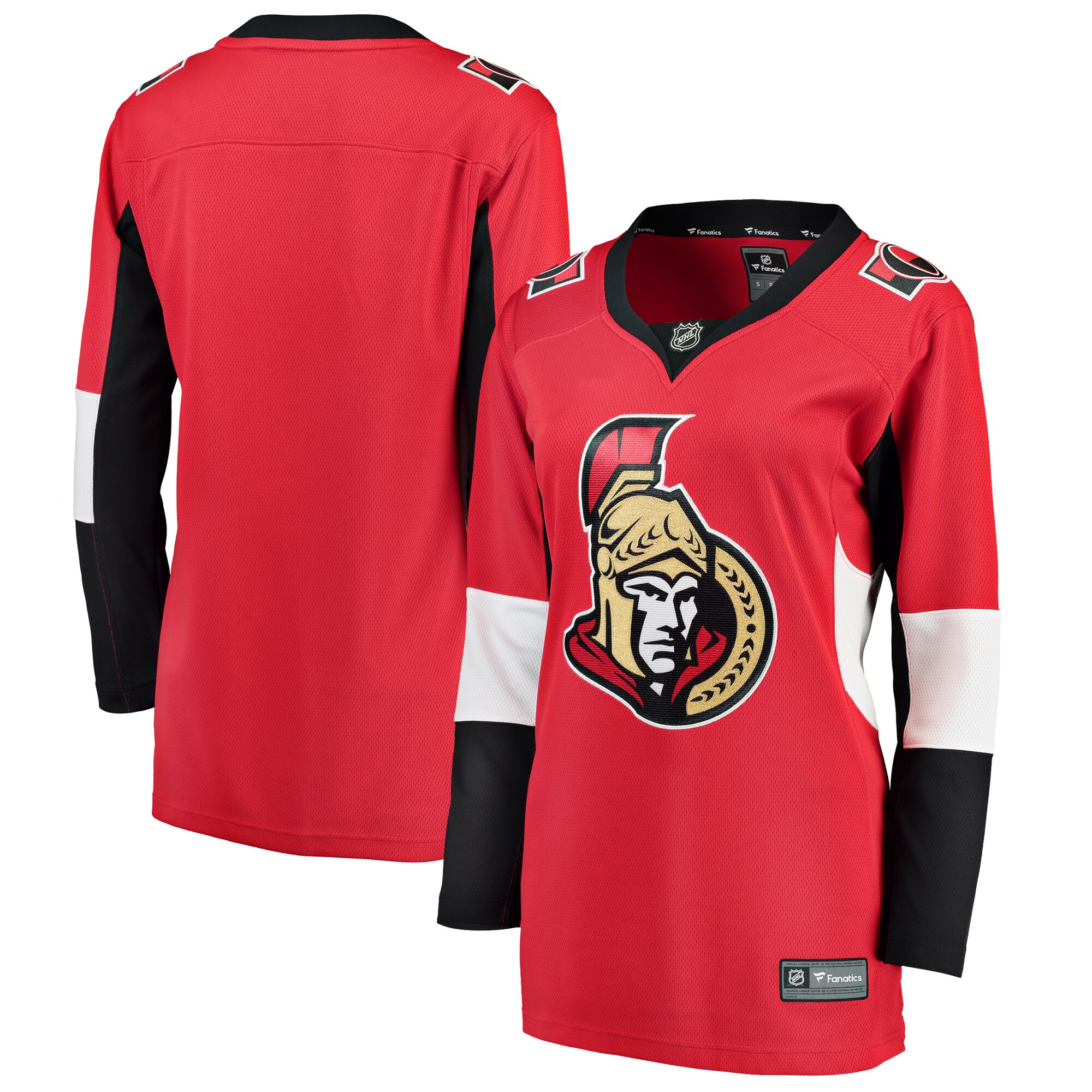 Women's Ottawa Senators Red Breakaway Home Blank Hockey Jersey - JS440 