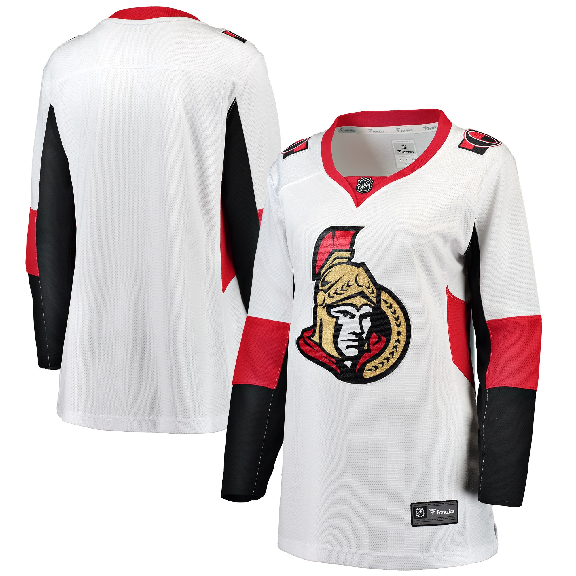 Women's Ottawa Senators White Away Breakaway Hockey Jersey - JS811 