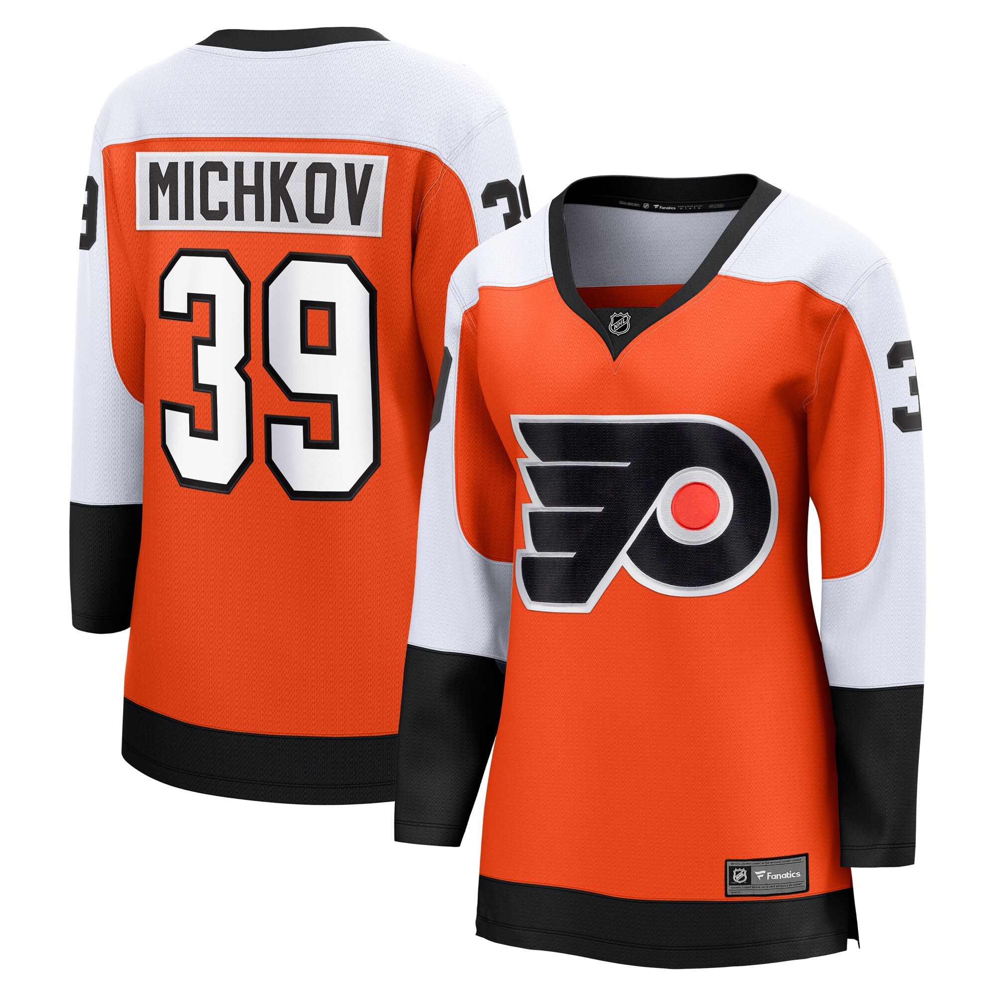Women's Philadelphia Flyers Matvei Michkov Orange Home Premier Breakaway Player Hockey Jersey - JS949 