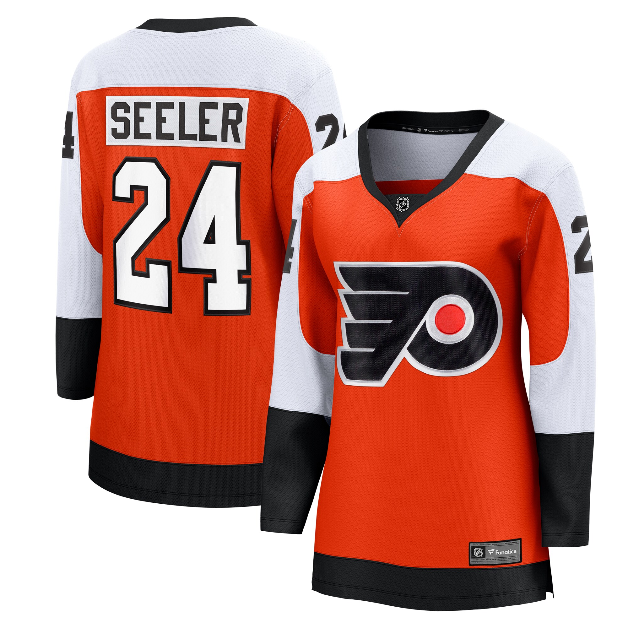 Women's Philadelphia Flyers Nick Seeler Orange Home Breakaway Player Hockey Jersey - JS835 