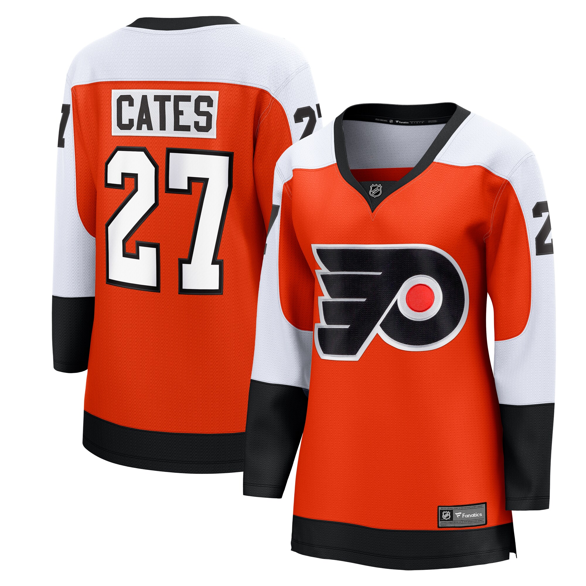 Women's Philadelphia Flyers Noah Cates Orange Home Breakaway Player Hockey Jersey - JS915 