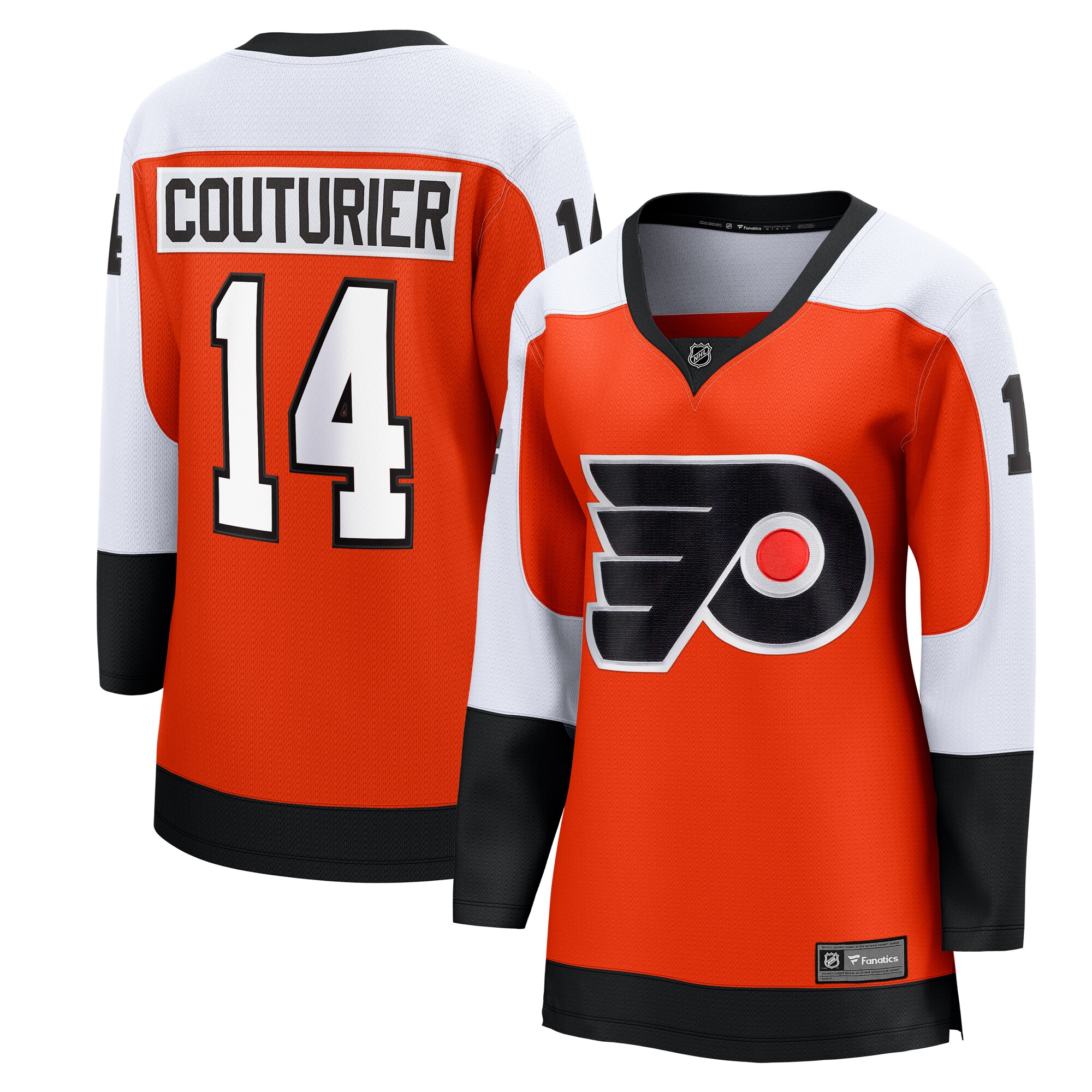 Women's Philadelphia Flyers Sean Couturier Orange Home Breakaway Player Hockey Jersey - JS262 