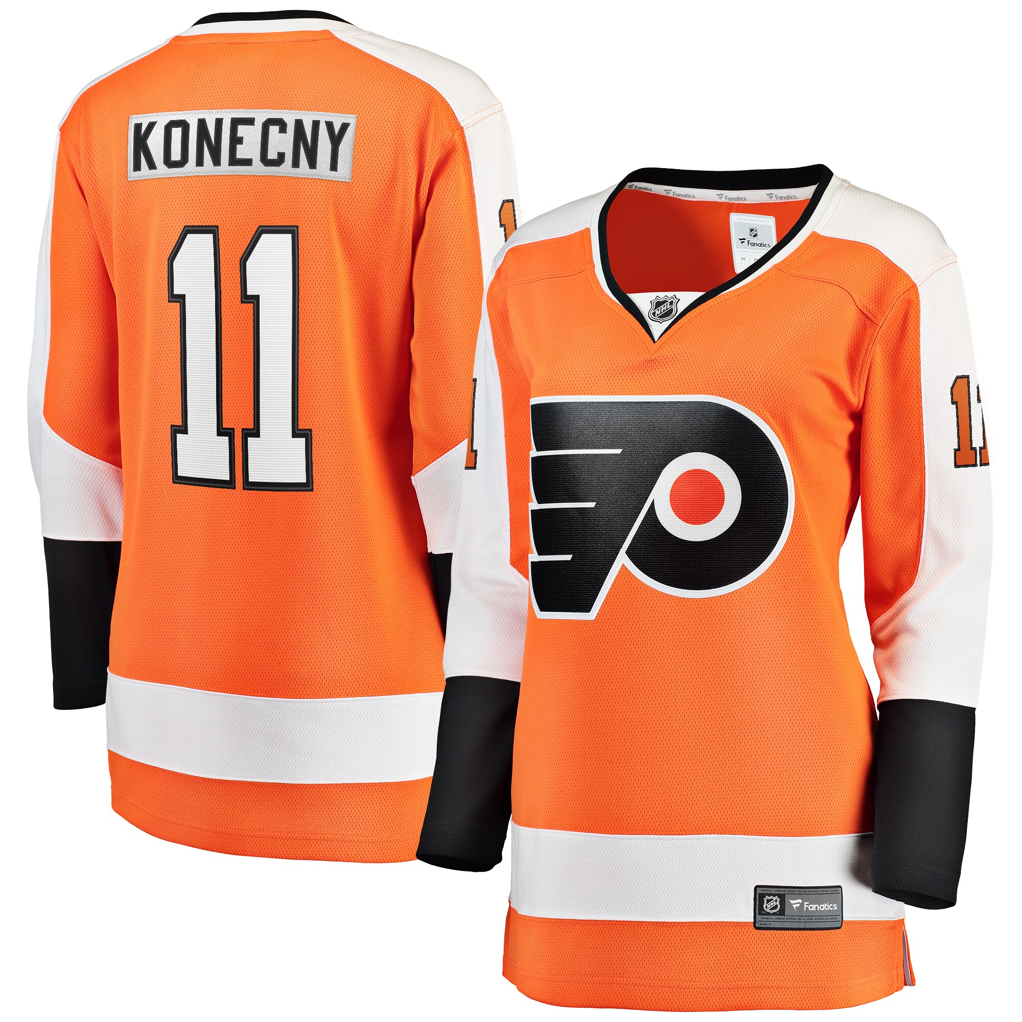 Women's Philadelphia Flyers Travis Konecny Orange Home Premier Breakaway Player Hockey Jersey - JS697 