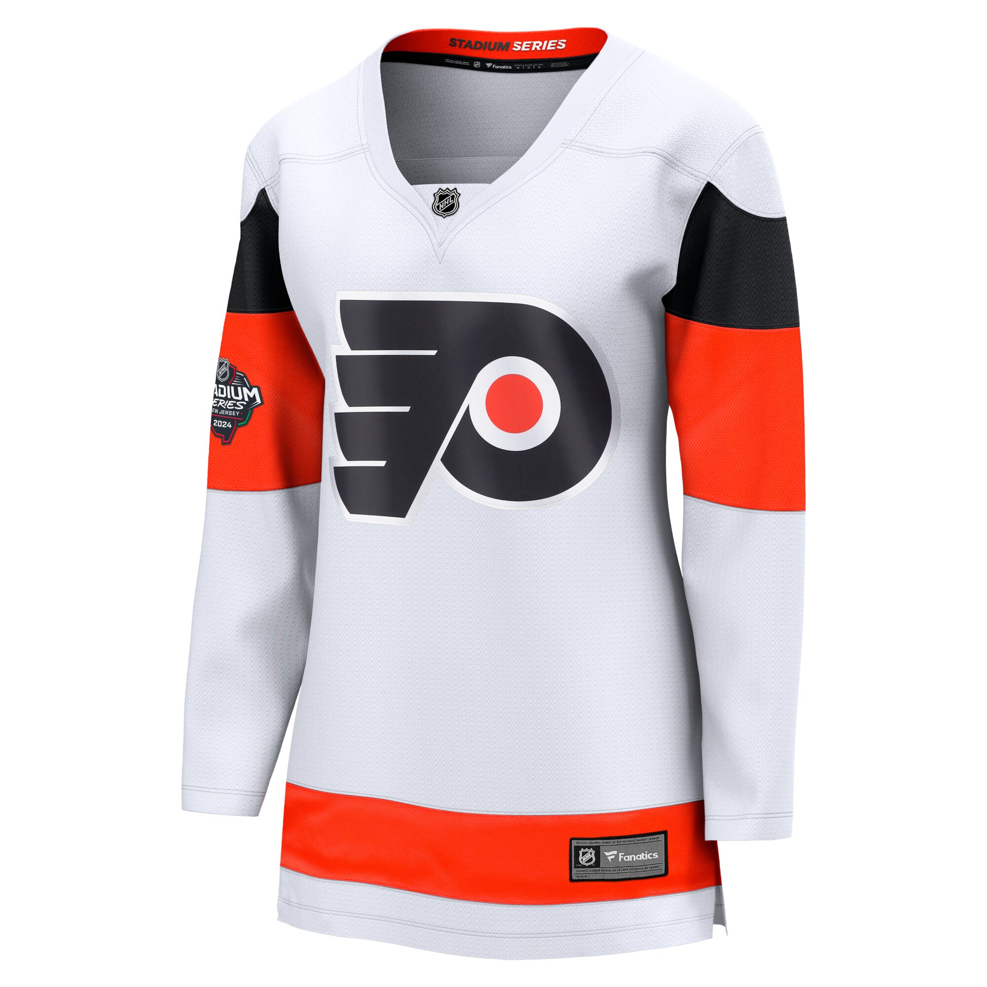 Alternative view of Women's Philadelphia Flyers White 2024 NHL Stadium Series Breakaway Hockey Jersey - JS430 