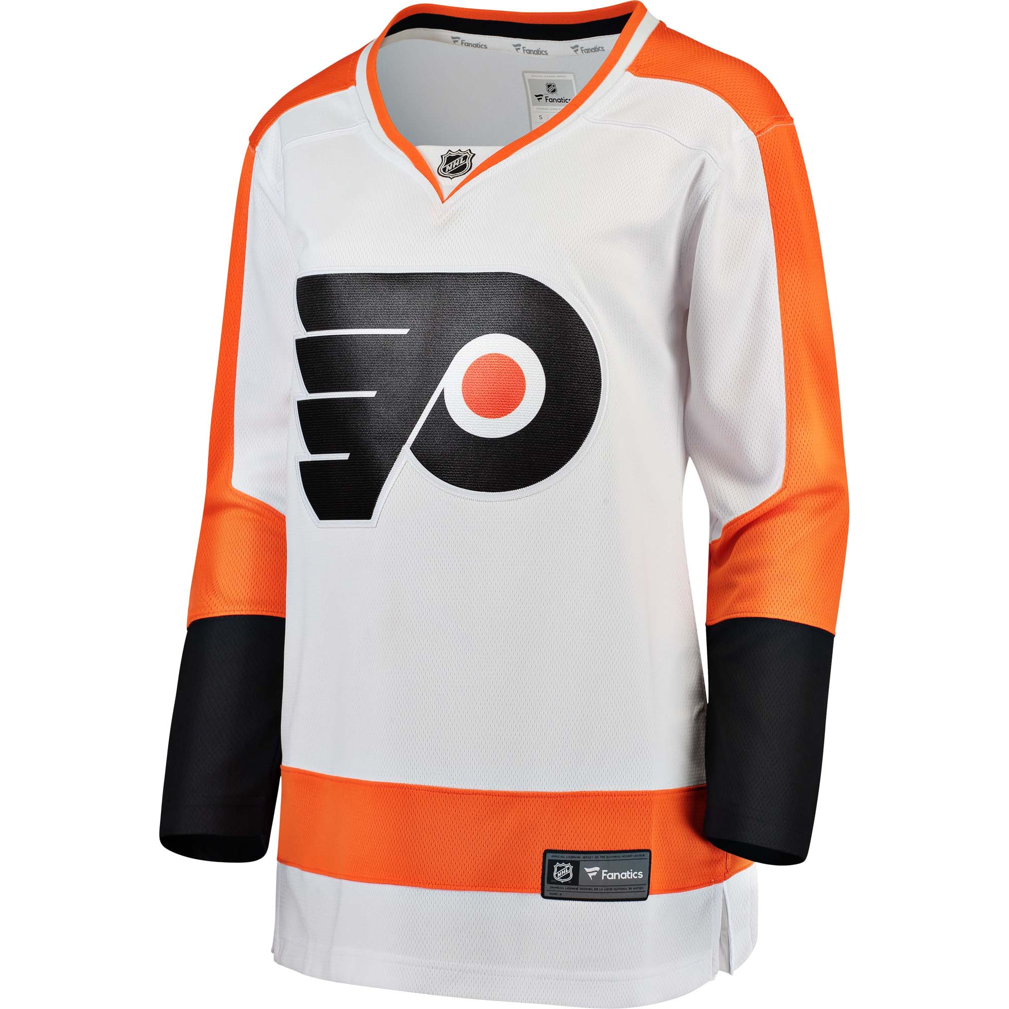 Alternative view of Women's Philadelphia Flyers White Away Breakaway Hockey Jersey - JS592 