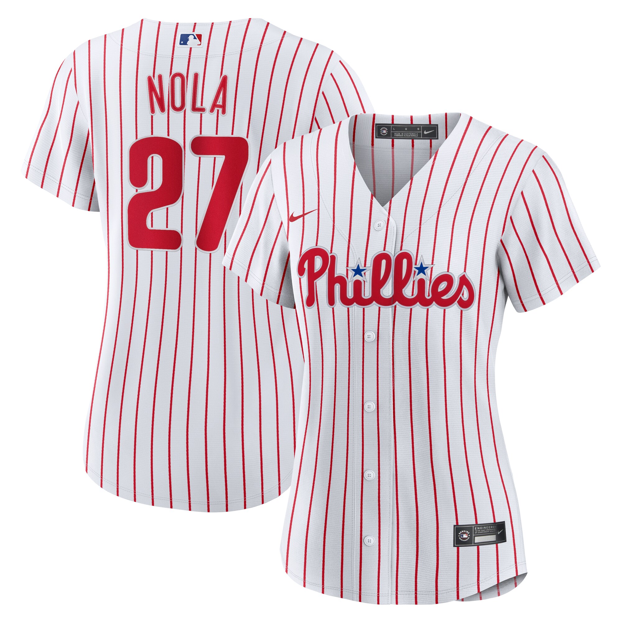 Women's Philadelphia Phillies Aaron Nola White Home Baseball Jersey 