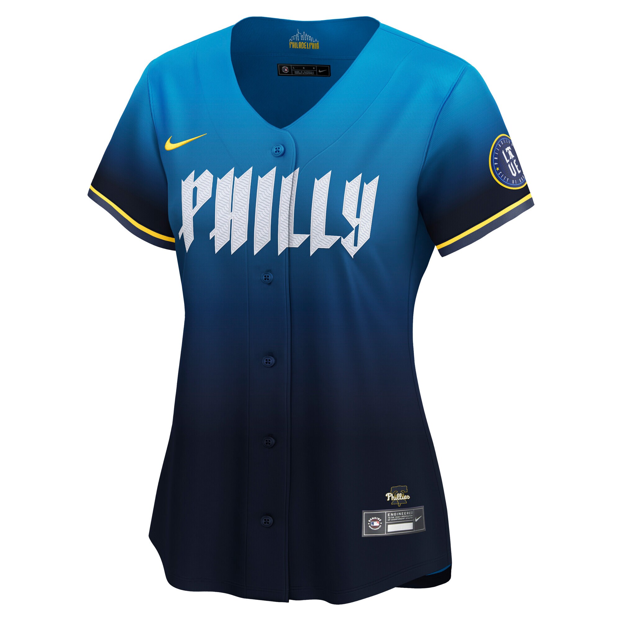 Alternative view of Women's Philadelphia Phillies Bryce Harper Blue City Connect Limited Baseball Jersey 