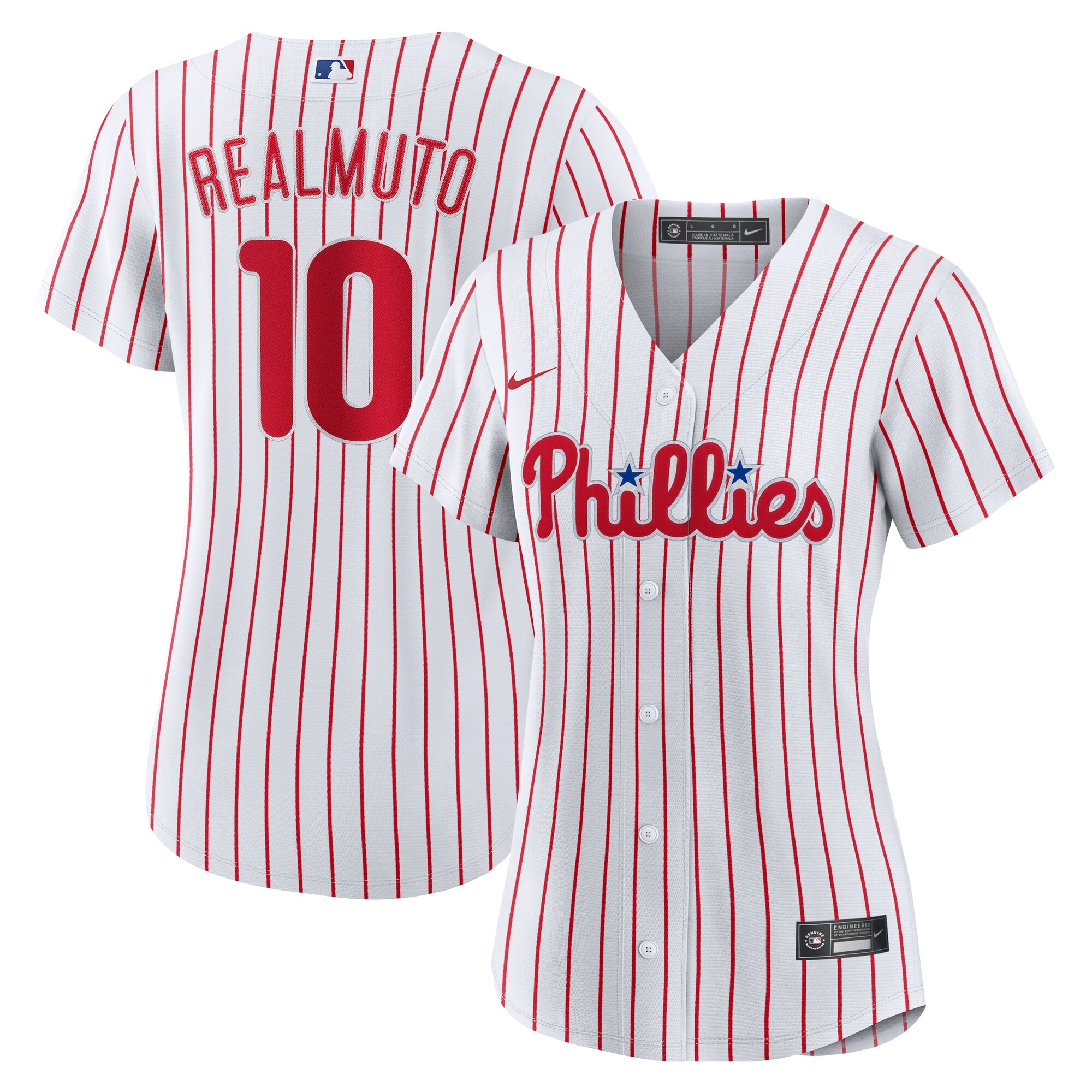 Women's Philadelphia Phillies J.T. Realmuto White Home Baseball Jersey 