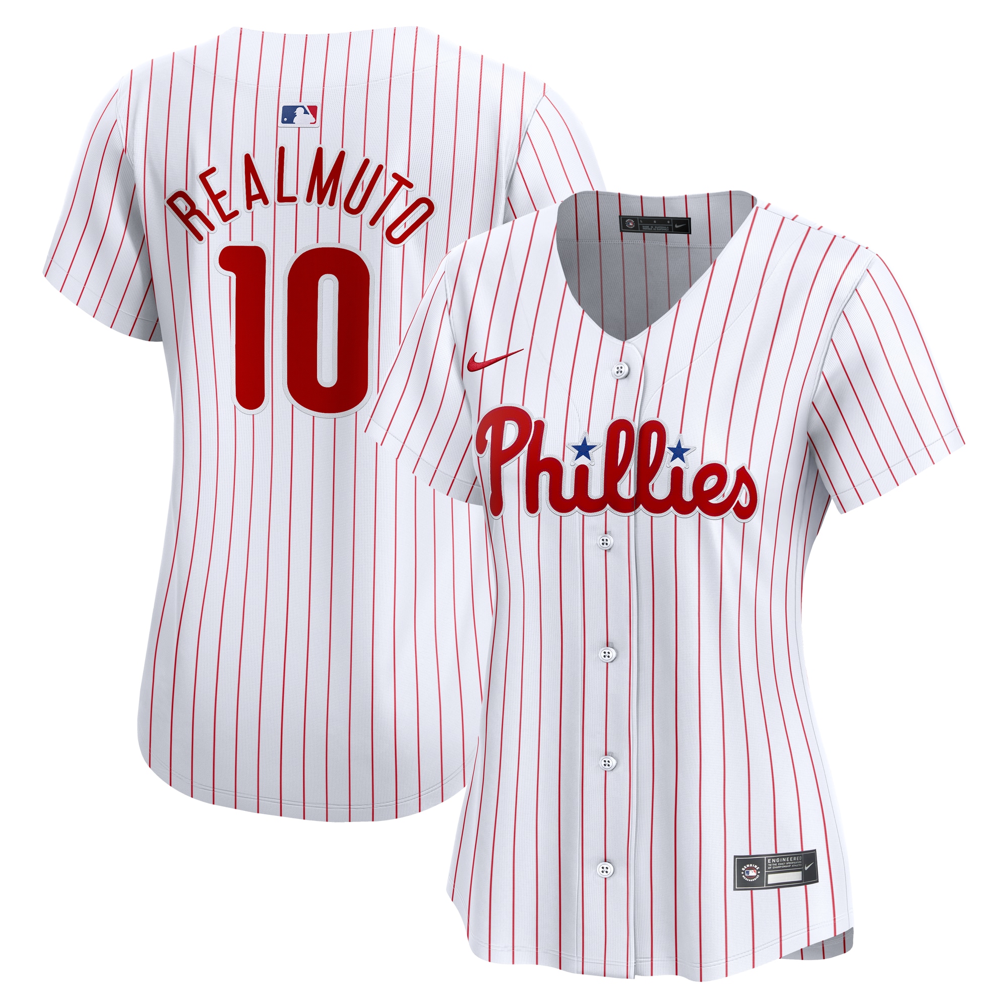 Women's Philadelphia Phillies J.T. Realmuto White Home Limited Player Baseball Jersey 