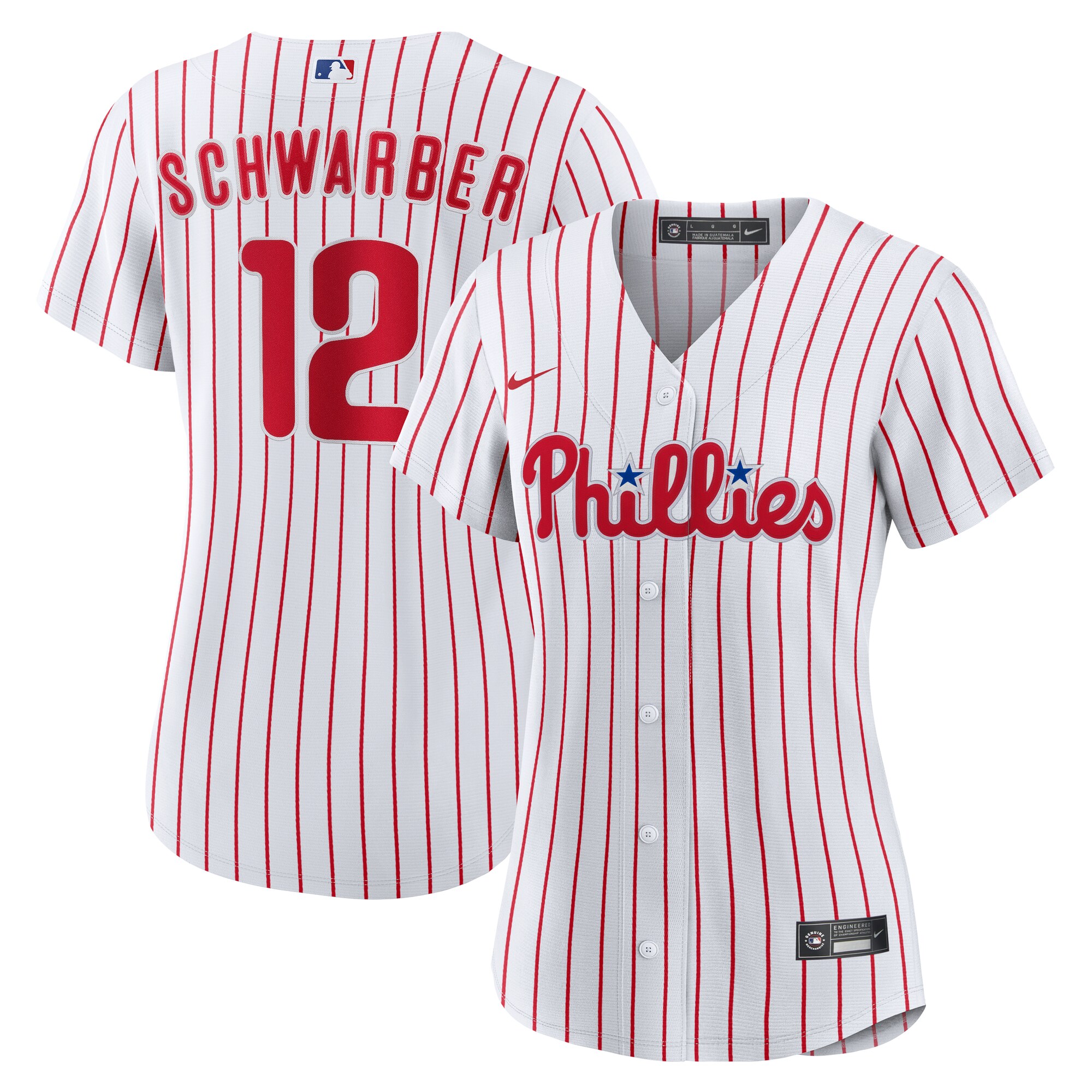 Women's Philadelphia Phillies Kyle Schwarber White Home Baseball Jersey 