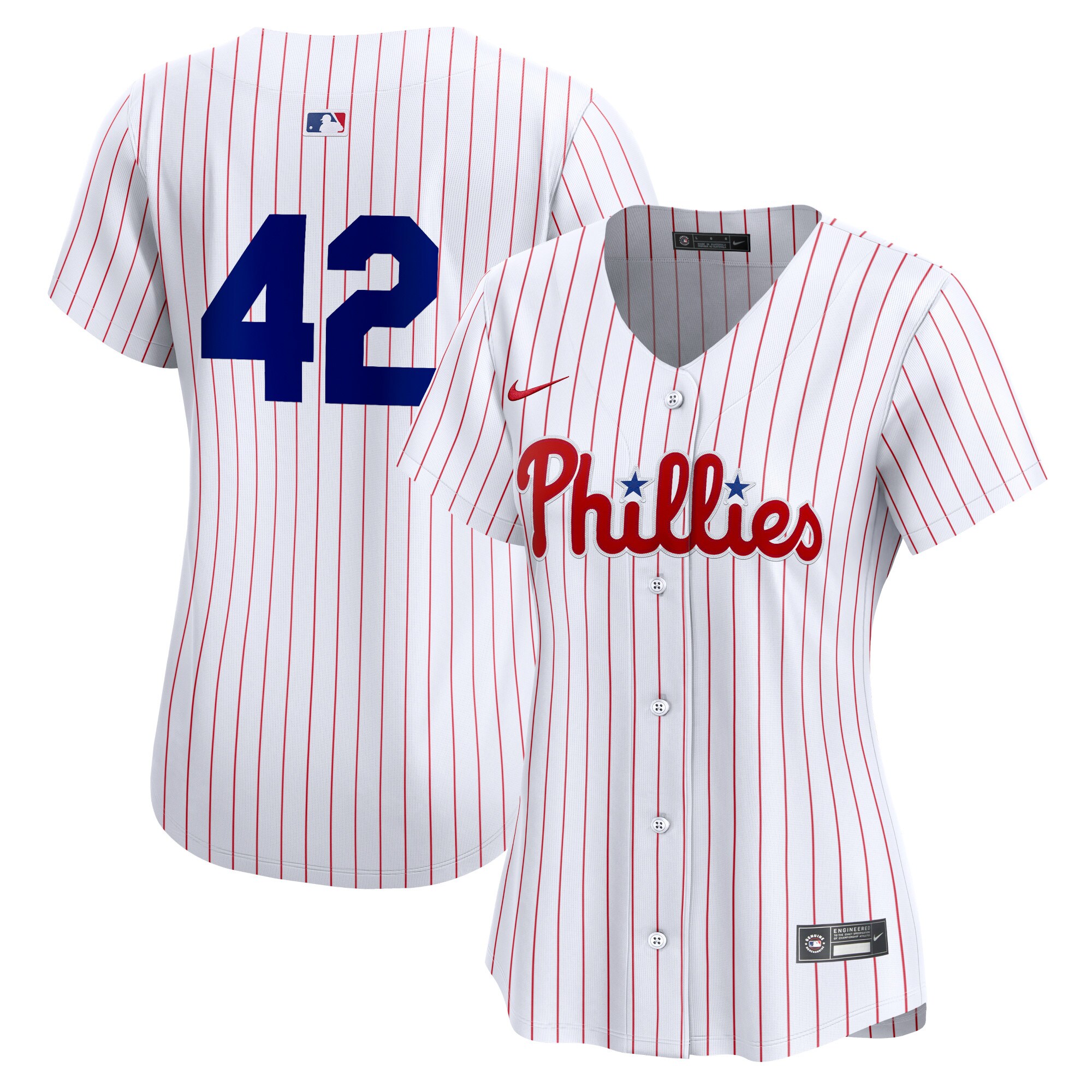 Women's Philadelphia Phillies White 2024 Jackie Robinson Day Home Limited Baseball Jersey 
