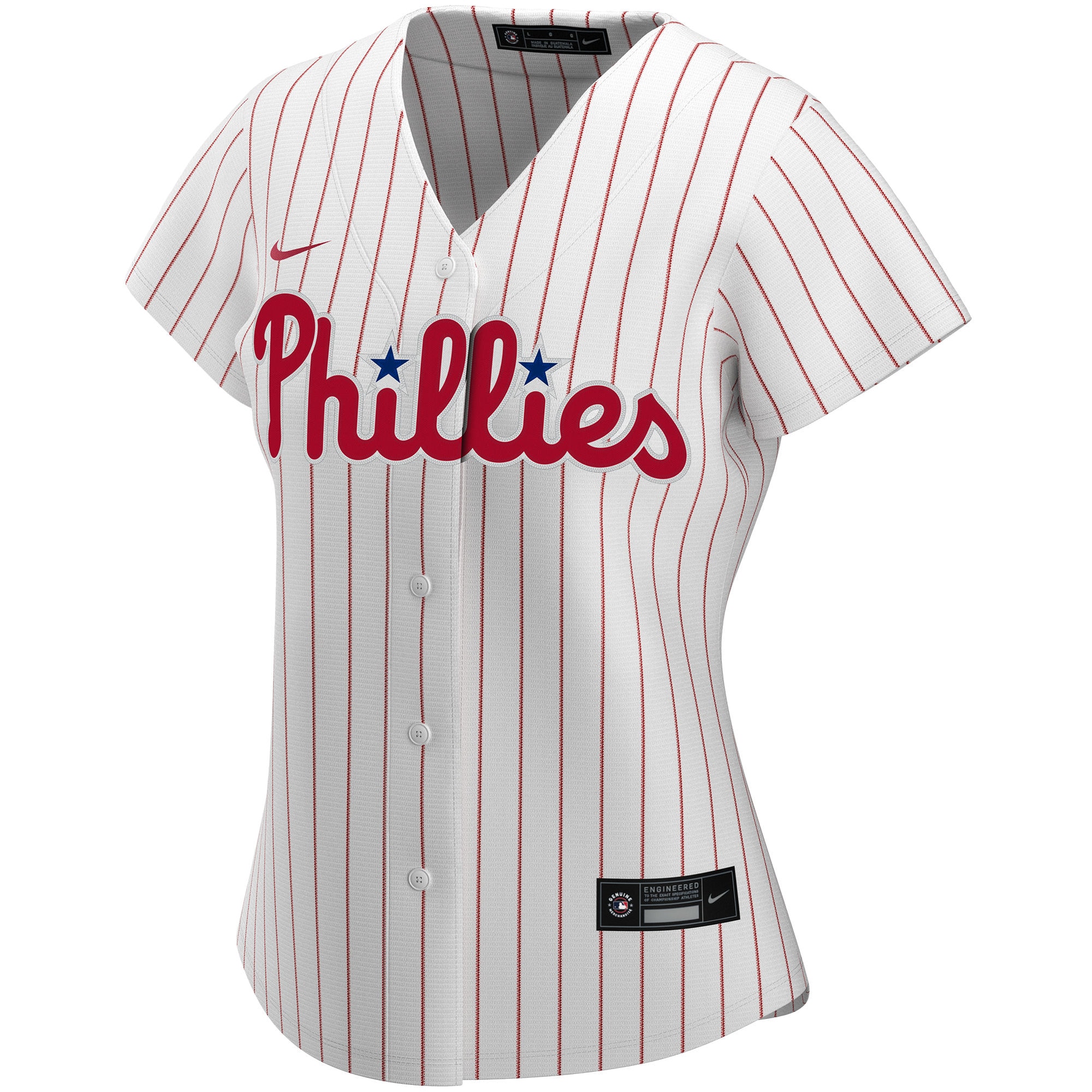Alternative view of Women's Philadelphia Phillies White Home Custom Baseball Jersey 