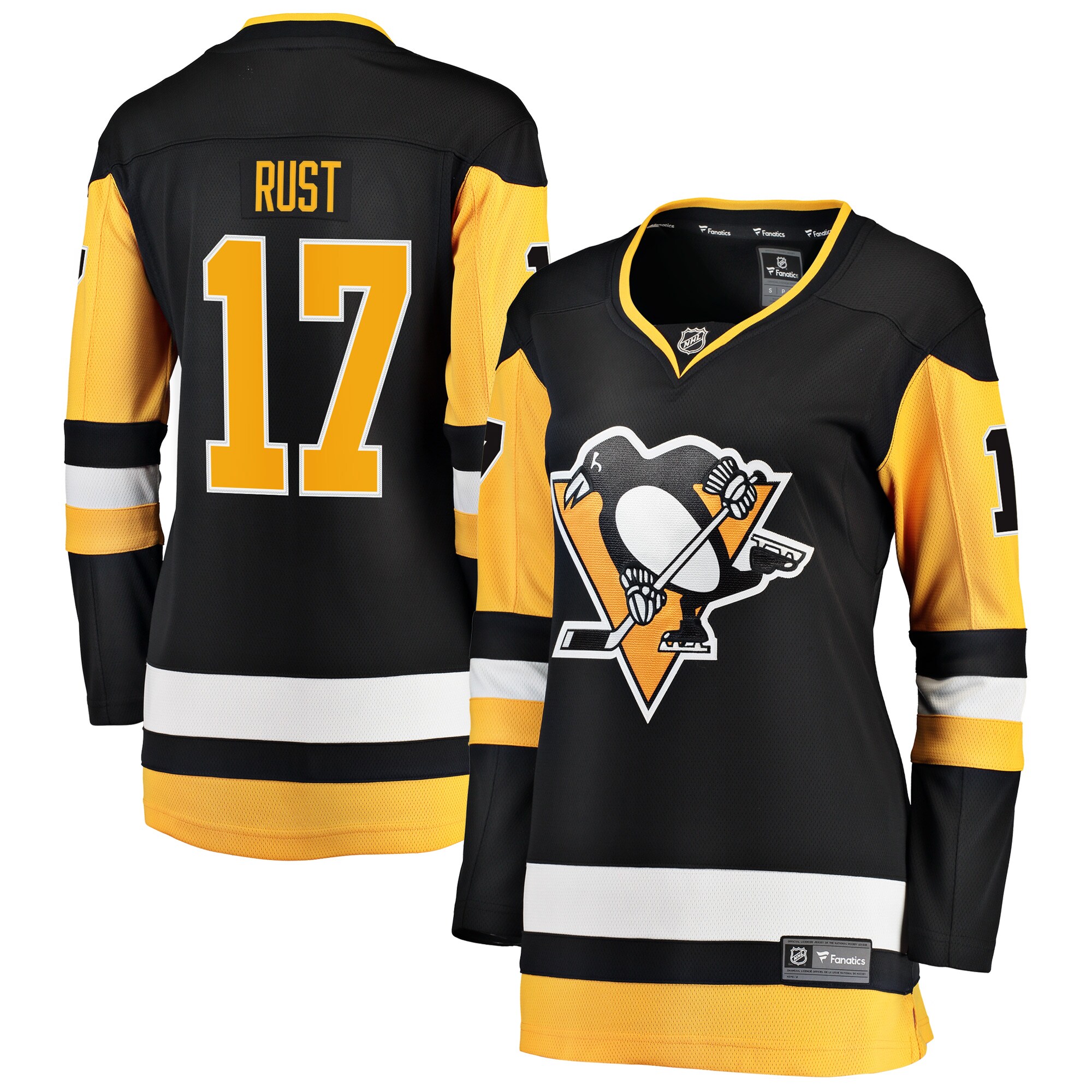 Women's Pittsburgh Penguins Bryan Rust Black Premier Breakaway Player Hockey Jersey - JS956 