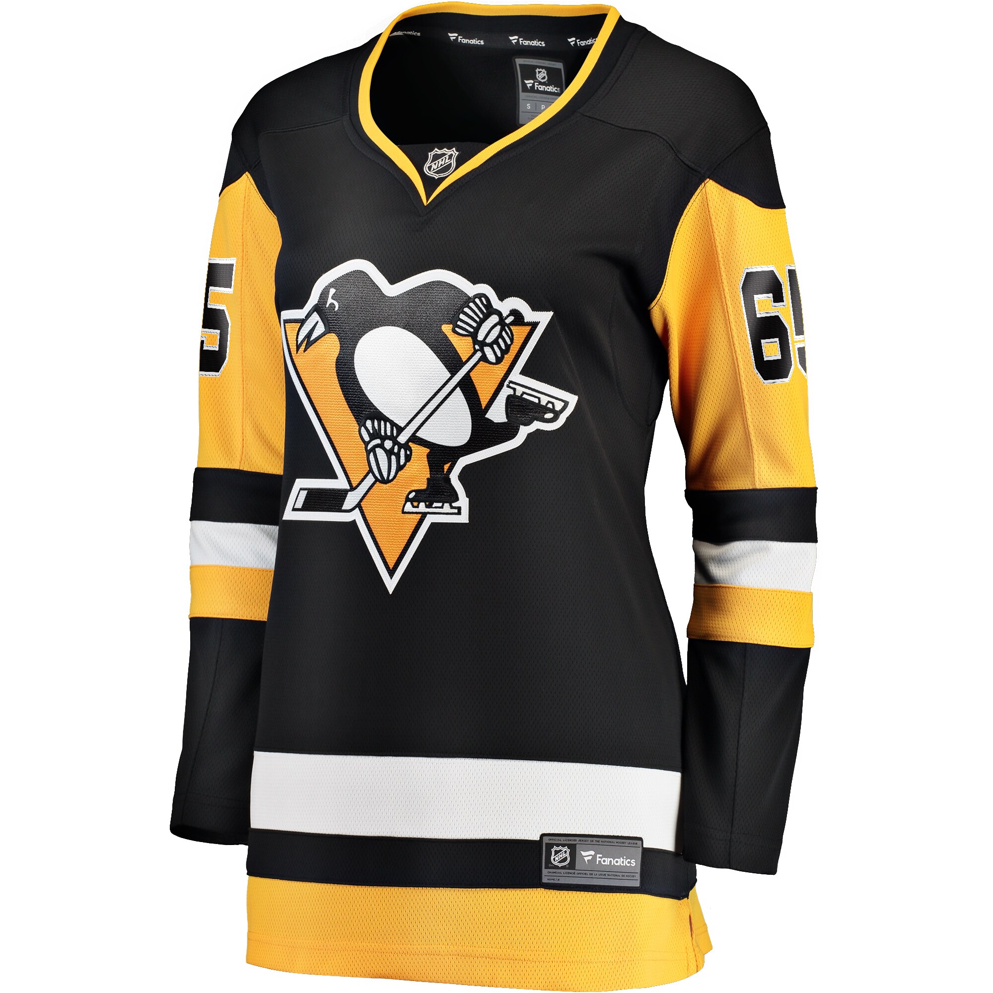 Alternative view of Women's Pittsburgh Penguins Erik Karlsson Black Home Breakaway Hockey Jersey - JS416 