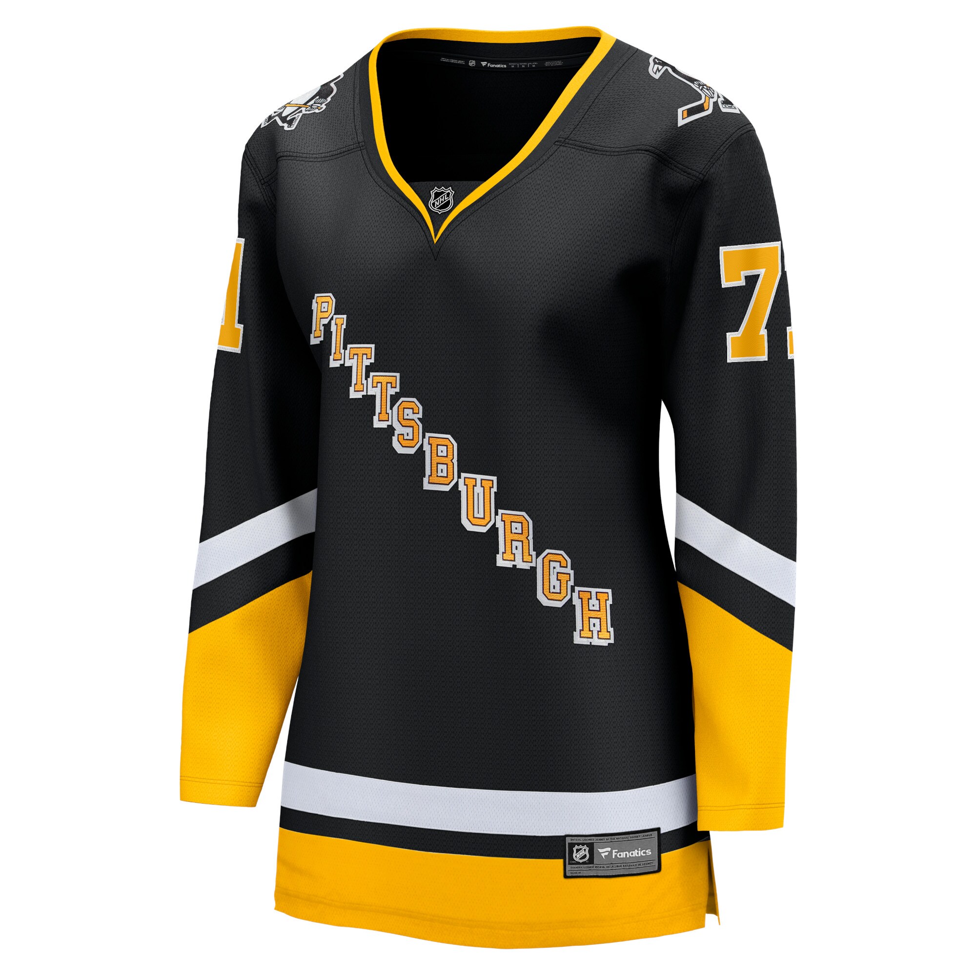 Alternative view of Women's Pittsburgh Penguins Evgeni Malkin Black Alternate Premier Breakaway Player Hockey Jersey - JS493 