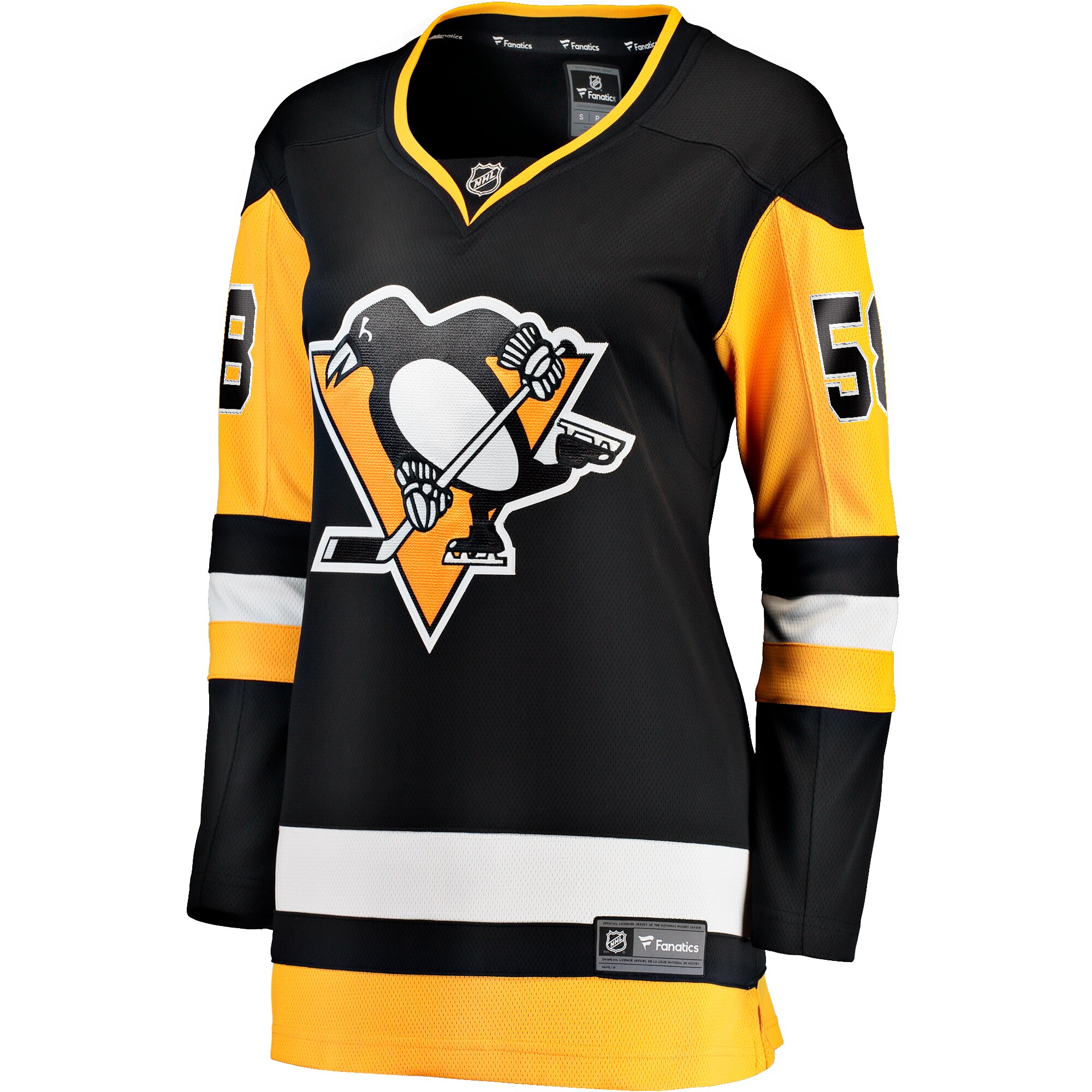 Alternative view of Women's Pittsburgh Penguins Kris Letang Black Home Breakaway Player Hockey Jersey - JS806 