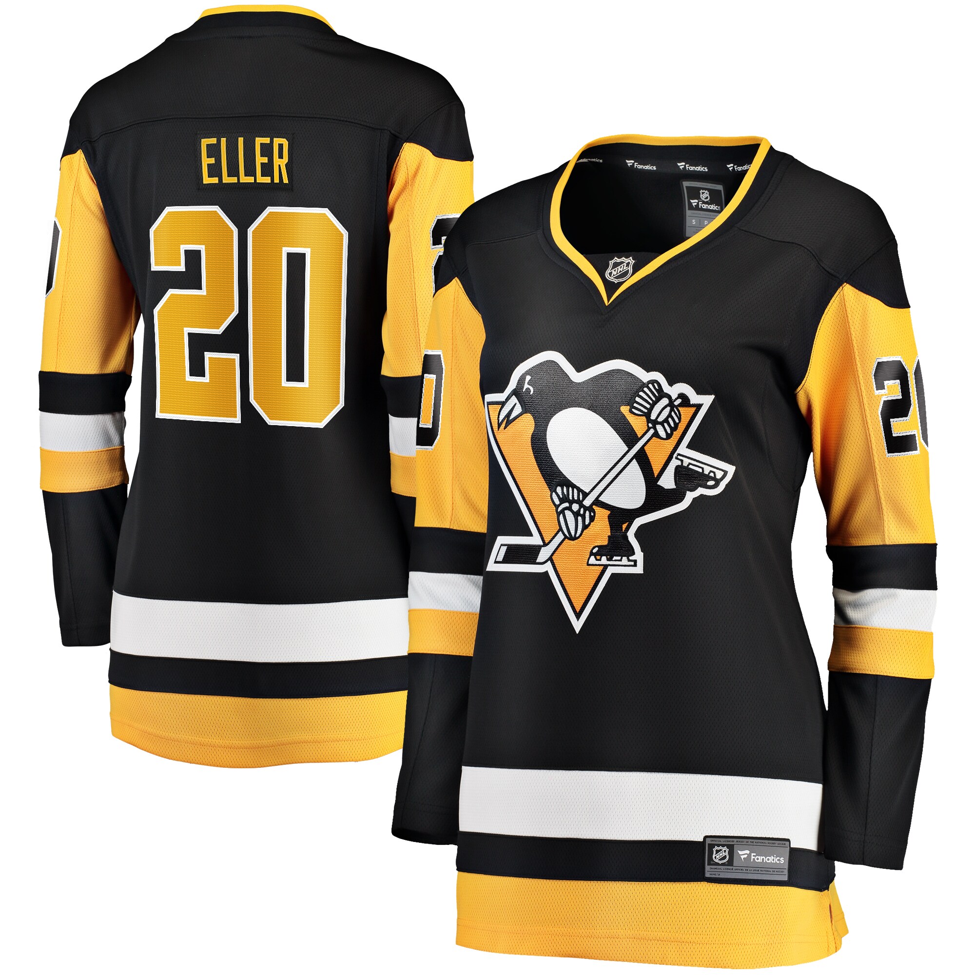 Women's Pittsburgh Penguins Lars Eller Black Home Breakaway Player Hockey Jersey - JS963 